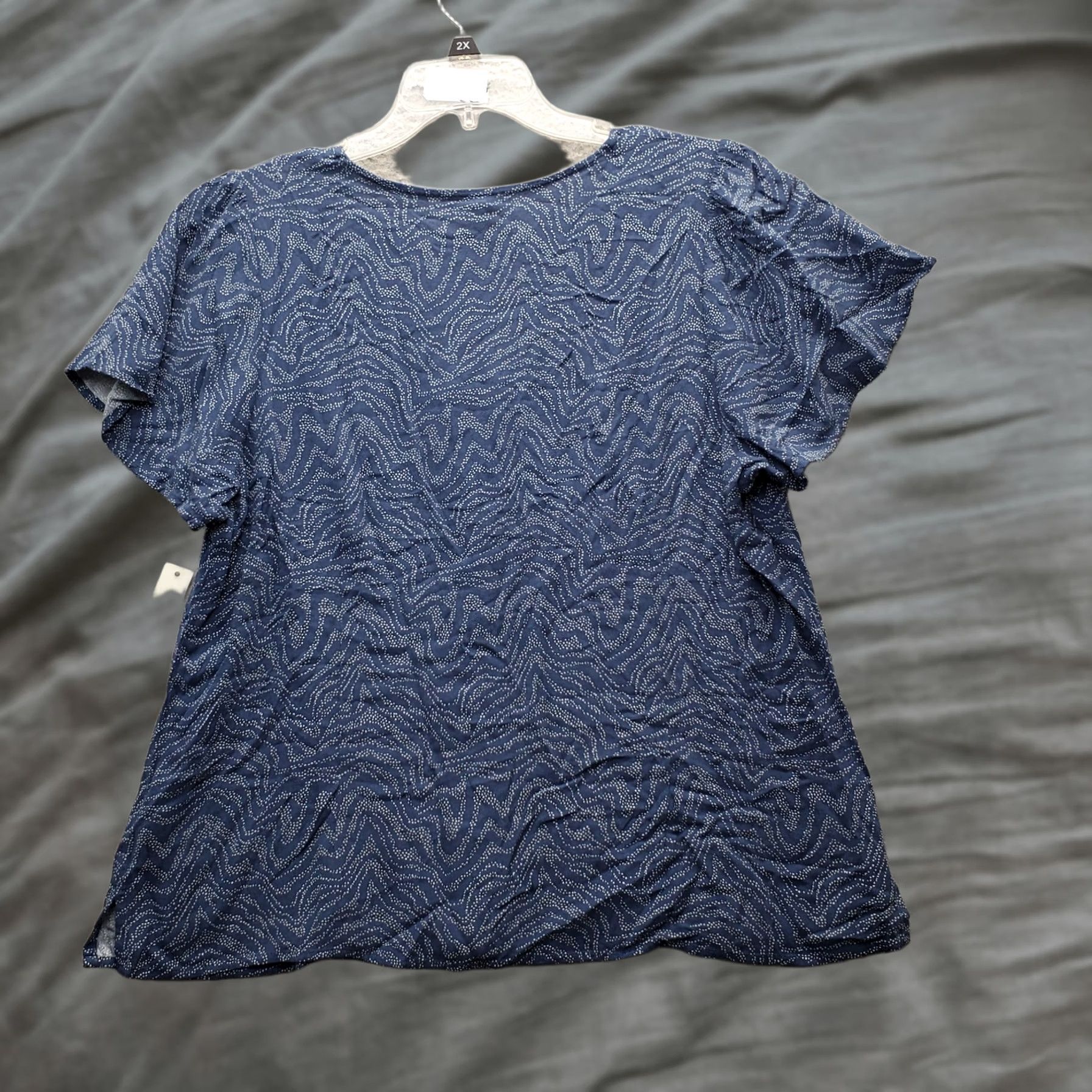 Vintage Goodthreads Blouse Womens Size XL Multi Short Sleeve V Neck Button Front Size XL / US 12-14 / IT 48-50 - 1 Thumbnail