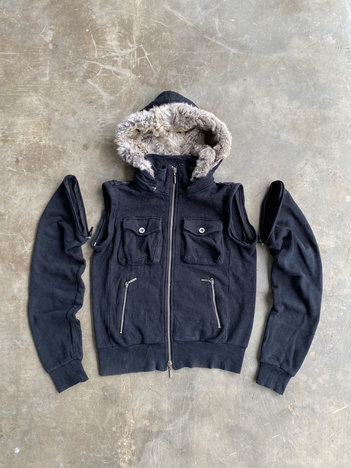 Sick Shoo Bee Doo with fur hoodie y2k ifsixwasnine style