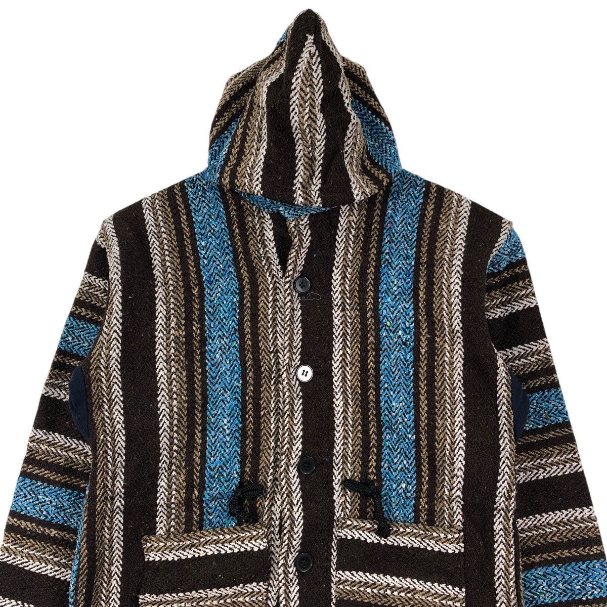 Mexicana Vintage 80s MEXICAN BAJA JOE Wool Hoodie Rag Made in Mexico Size L / US 10 / IT 46 - 2 Thumbnail