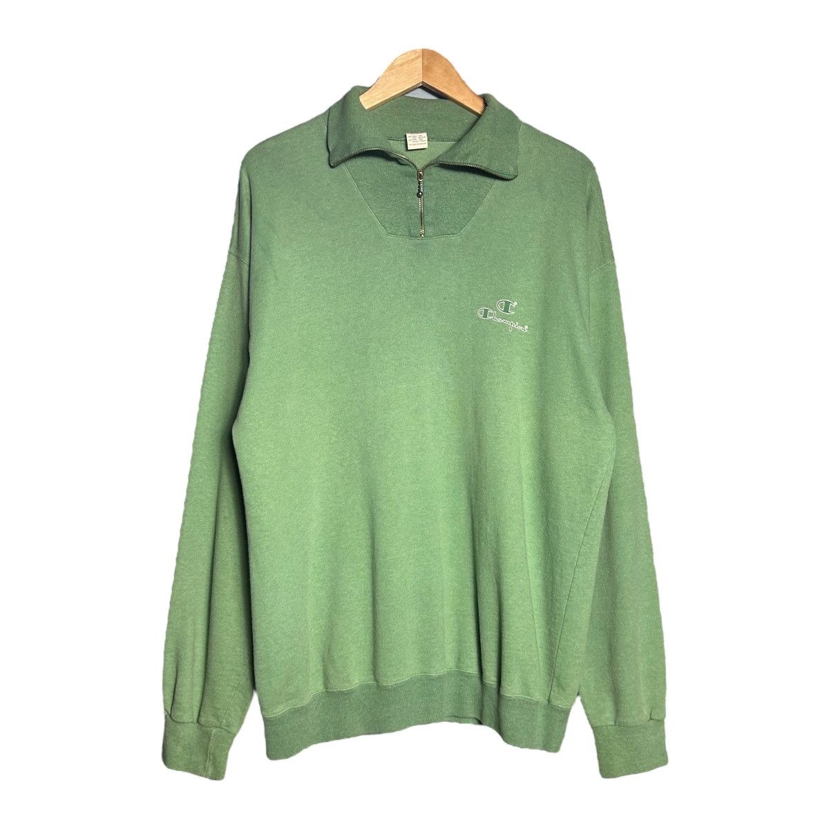 Champion Vintage Champion Spell Out Quarter Zip Sweatshirt Size US XL / EU 56 / 4 - 1 Thumbnail