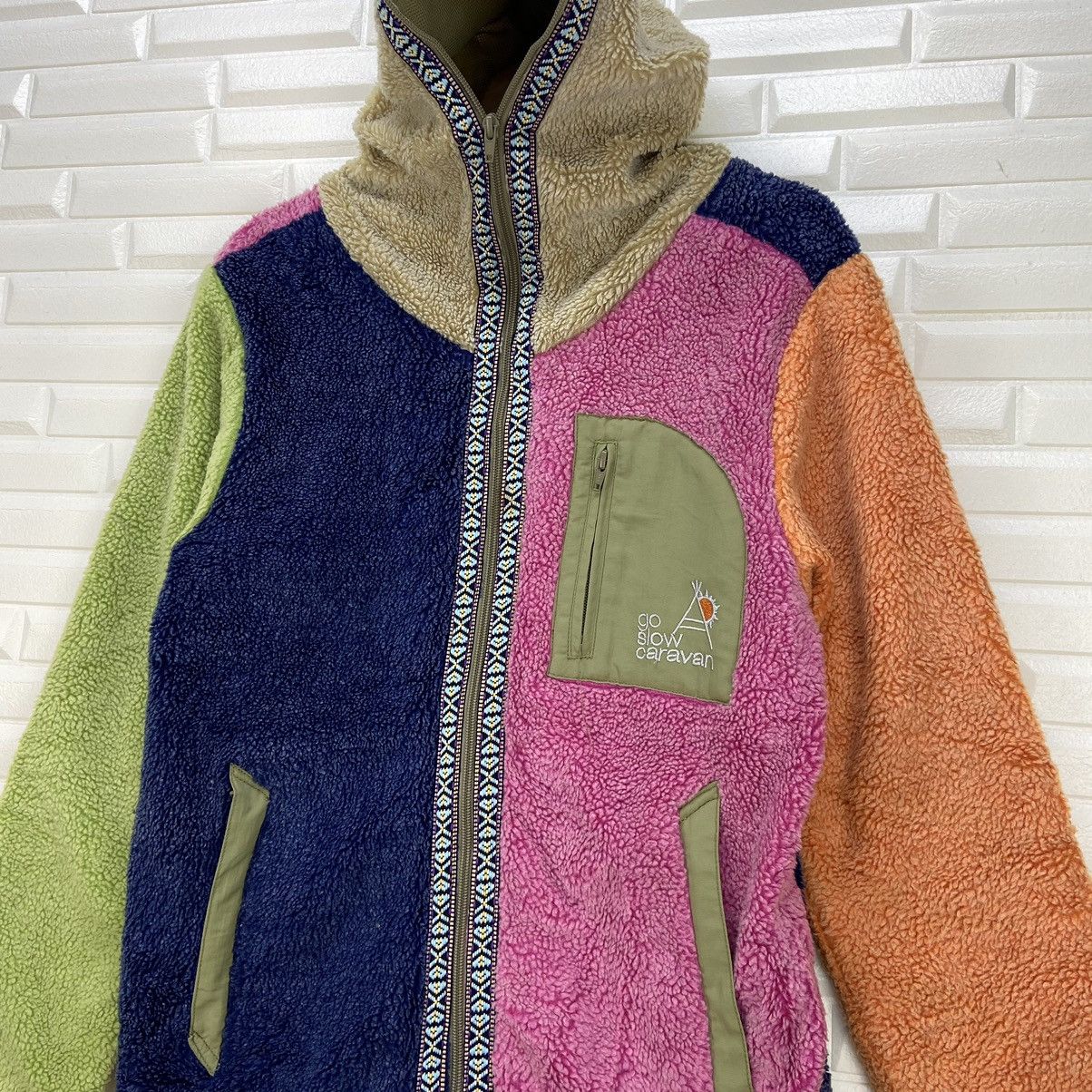 Japanese Brand × go slow caravan Colourful🔥Go Slow Caravan Color Block Fleece Sherpa Jacket Size US S / EU 44-46 / 1 - 4 Thumbnail