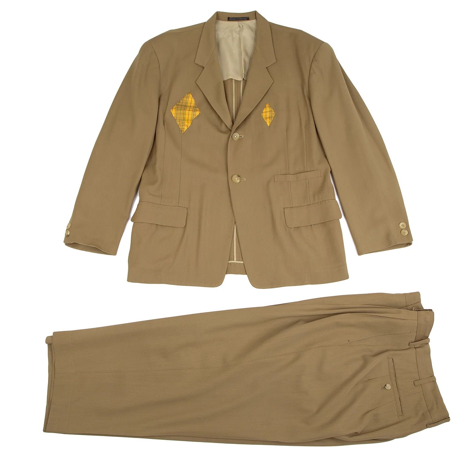 Yohji Yamamoto Yohji Yamamoto Brown Check Diamond Wool Jacket Size US M / EU 48-50 / 2 - 18 Thumbnail
