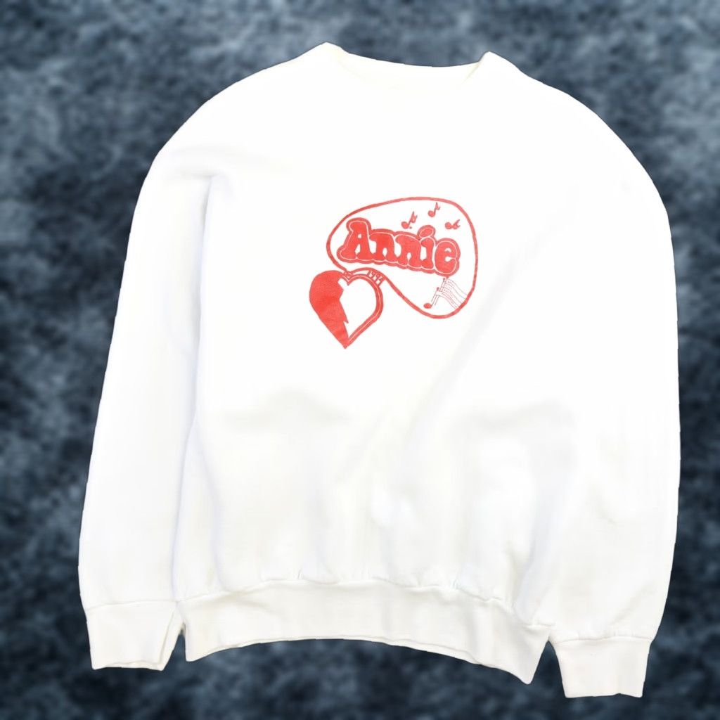 VINTAGE Fruit of the Loom Crewneck Sweatshirt XL White 90s Men's