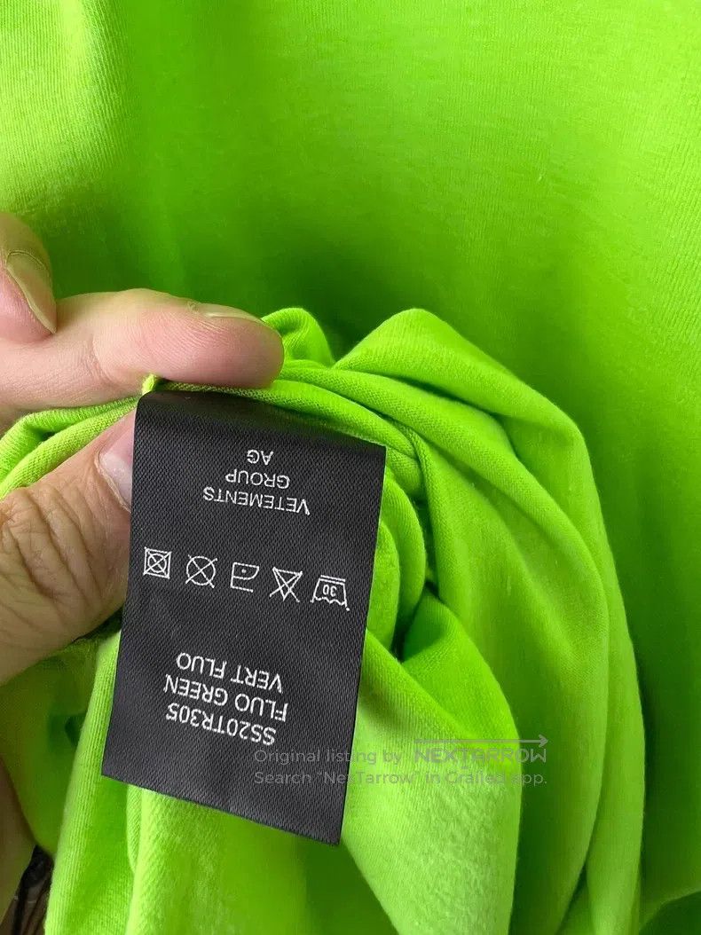 Vetements Vetements Classic Avocado Green Tag Short Sleeve Size US XL / EU 56 / 4 - 6 Thumbnail