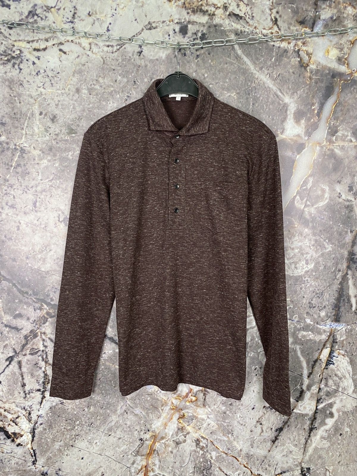 Reiss Men’s Reiss Long Sleeve Polo Shirt Luxury Size Large Size US L / EU 52-54 / 3 - 1 Thumbnail