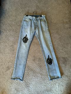 MNML, Jeans, Mnml La Skeleton Bandana Button Fly Jeans 29