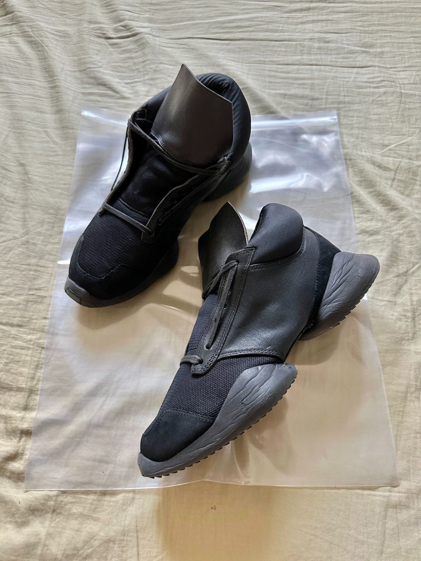 Rick Owens RO x Adidas RO Runner OG Black Leather Tank Size US 8.5 / EU 41-42 - 1 Thumbnail
