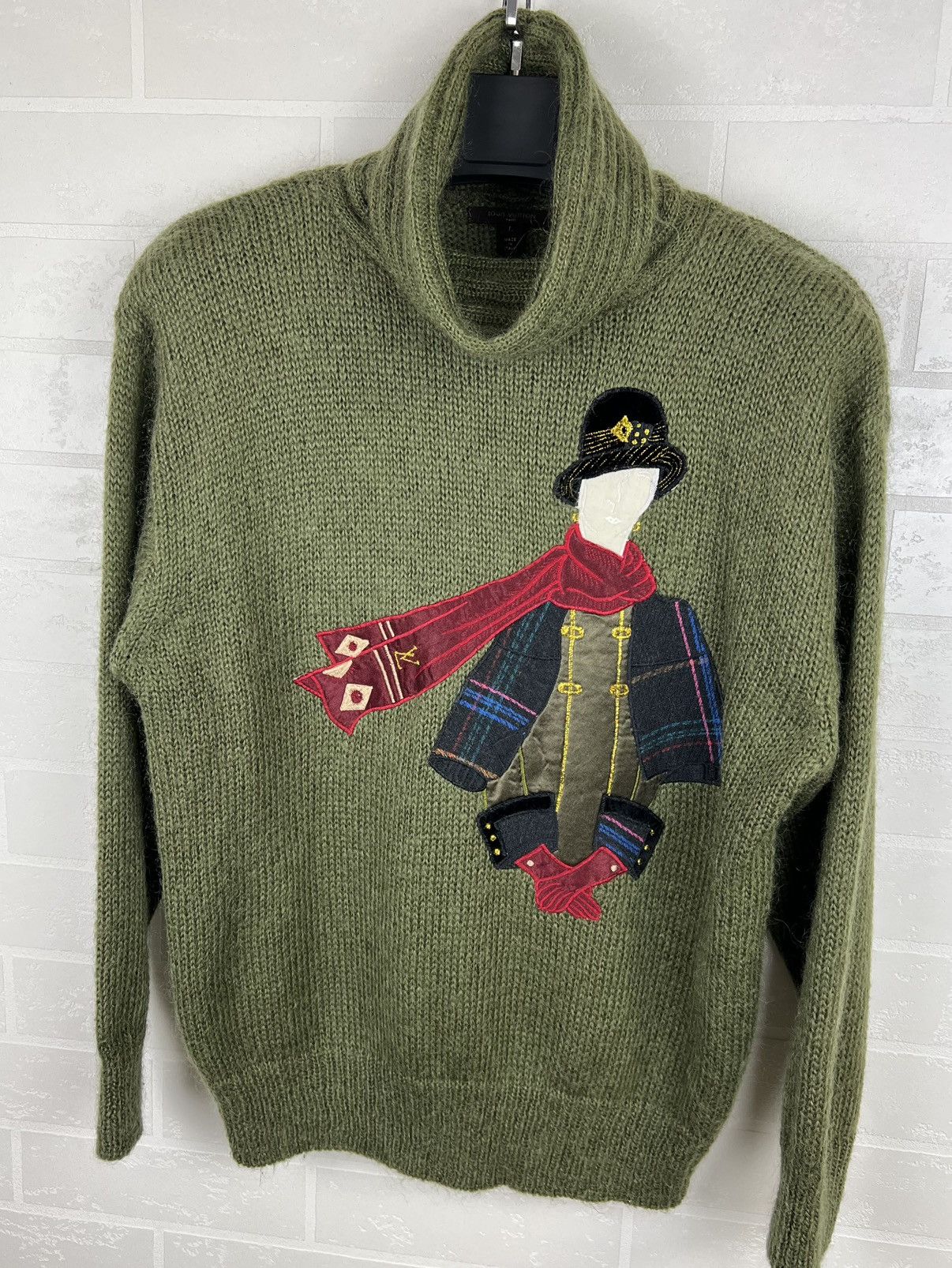 Louis Vuitton LOUIS VUITTON Sweater Turtleneck Mohair Knit Lady Big Logo Size L / US 10 / IT 46 - 8 Thumbnail