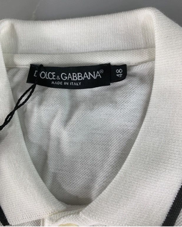 Dolce & Gabbana Dolce & Gabbana 🇮🇹 White Metal Logo Resort Polo Shirt S NWT Size US M / EU 48-50 / 2 - 3 Thumbnail