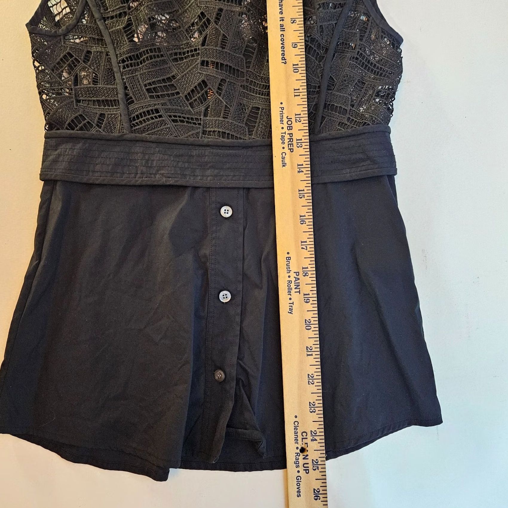 Veronica Beard VERONICA BEARD Black Lace Sleeveless Cotton Top Size 0 Blouse Women Crew Neck Casual Addl Flaws Free Label Size XS / US 0-2 / IT 36-38 - 4 Thumbnail