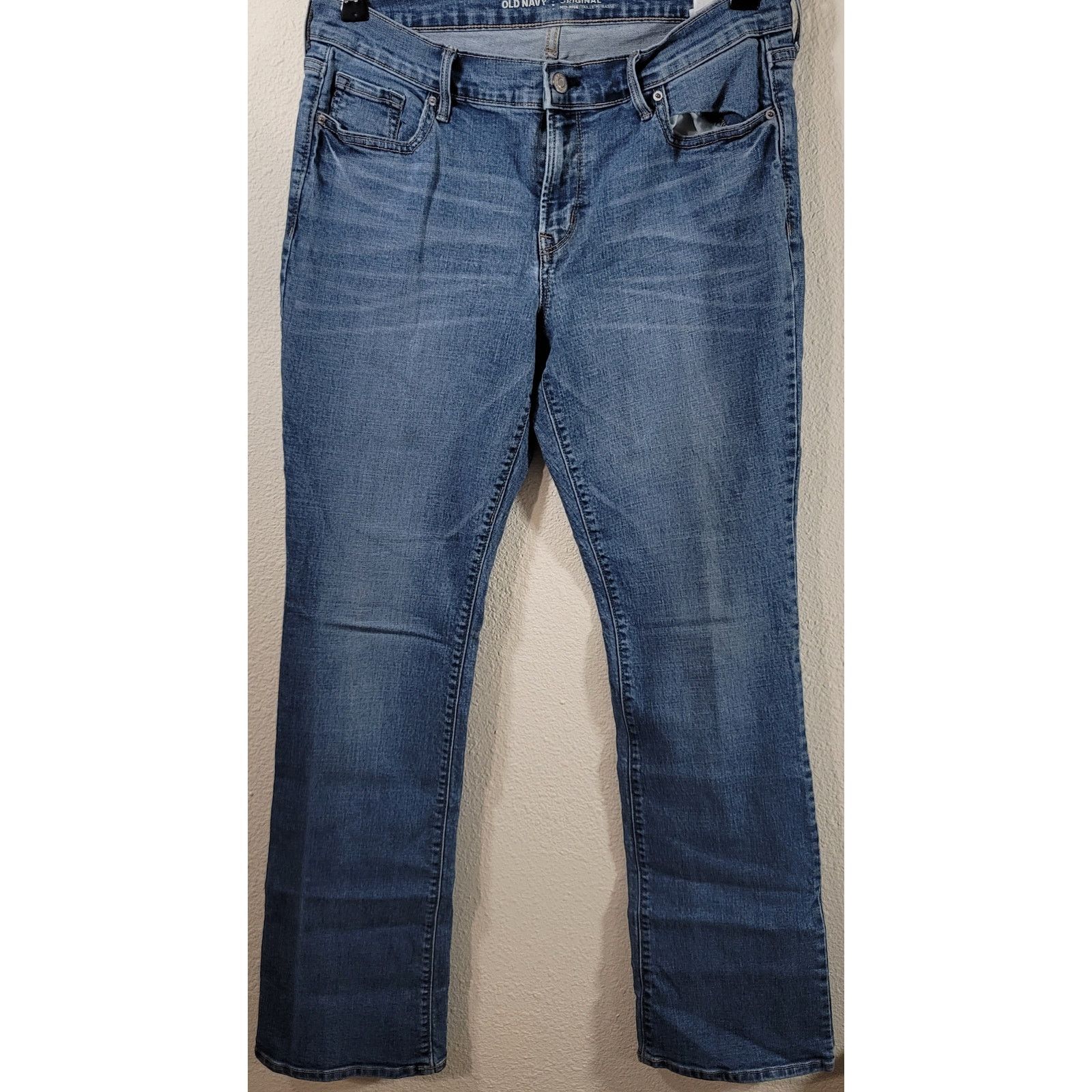 Old Navy Old Navy Stone Washed Blue Mid Rise Denim Jeans 10 Stretch Size 32" / US 10 / IT 46 - 2 Thumbnail