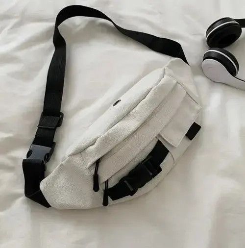 Other Waist Shoulder Bag Casual Canvas Harajuku Fanny Pack Size ONE SIZE - 1 Thumbnail