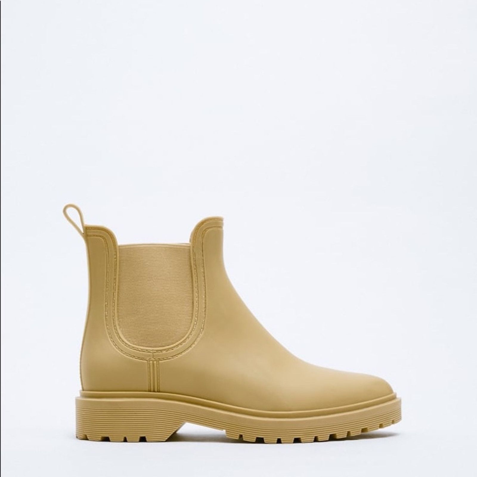 Zara ZARA ANKLE RAIN BOOTS CAMEL BROWN Size US 8 / IT 38 - 2 Thumbnail