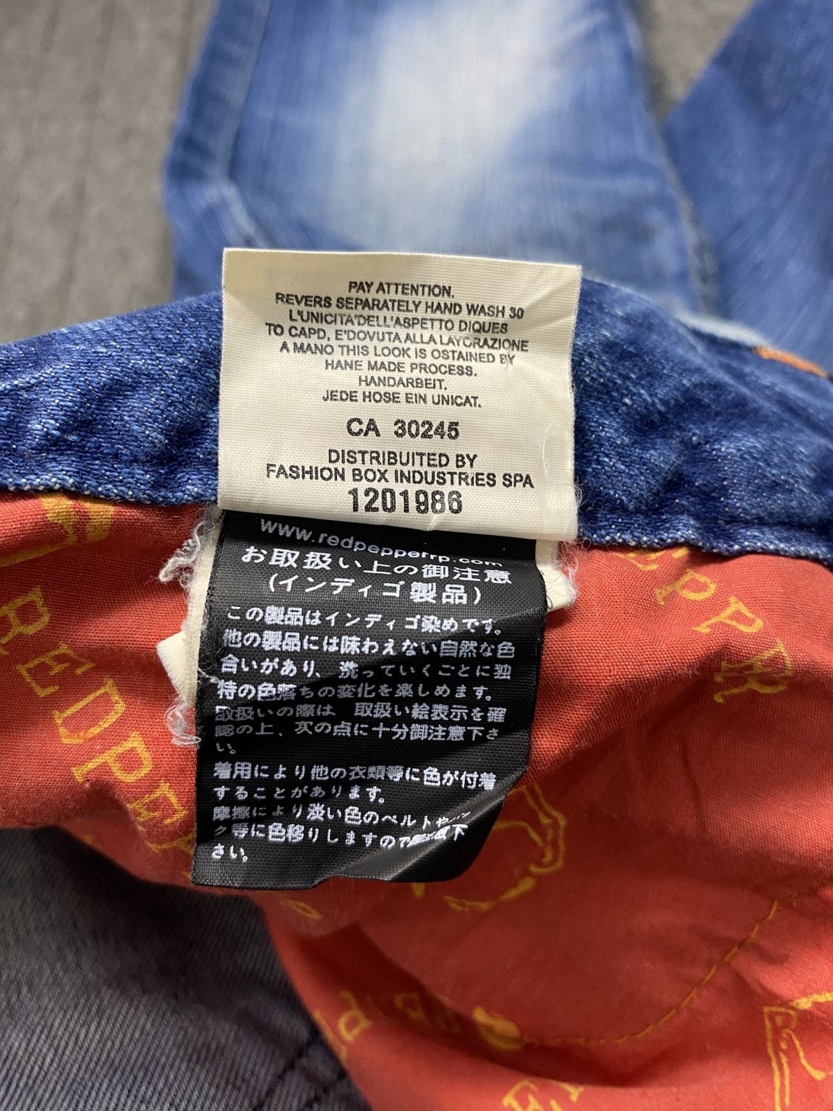 Other Red Pepper Red Label Whisker Denim Jeans Embroidery Logo Size US 32 / EU 48 - 16 Thumbnail