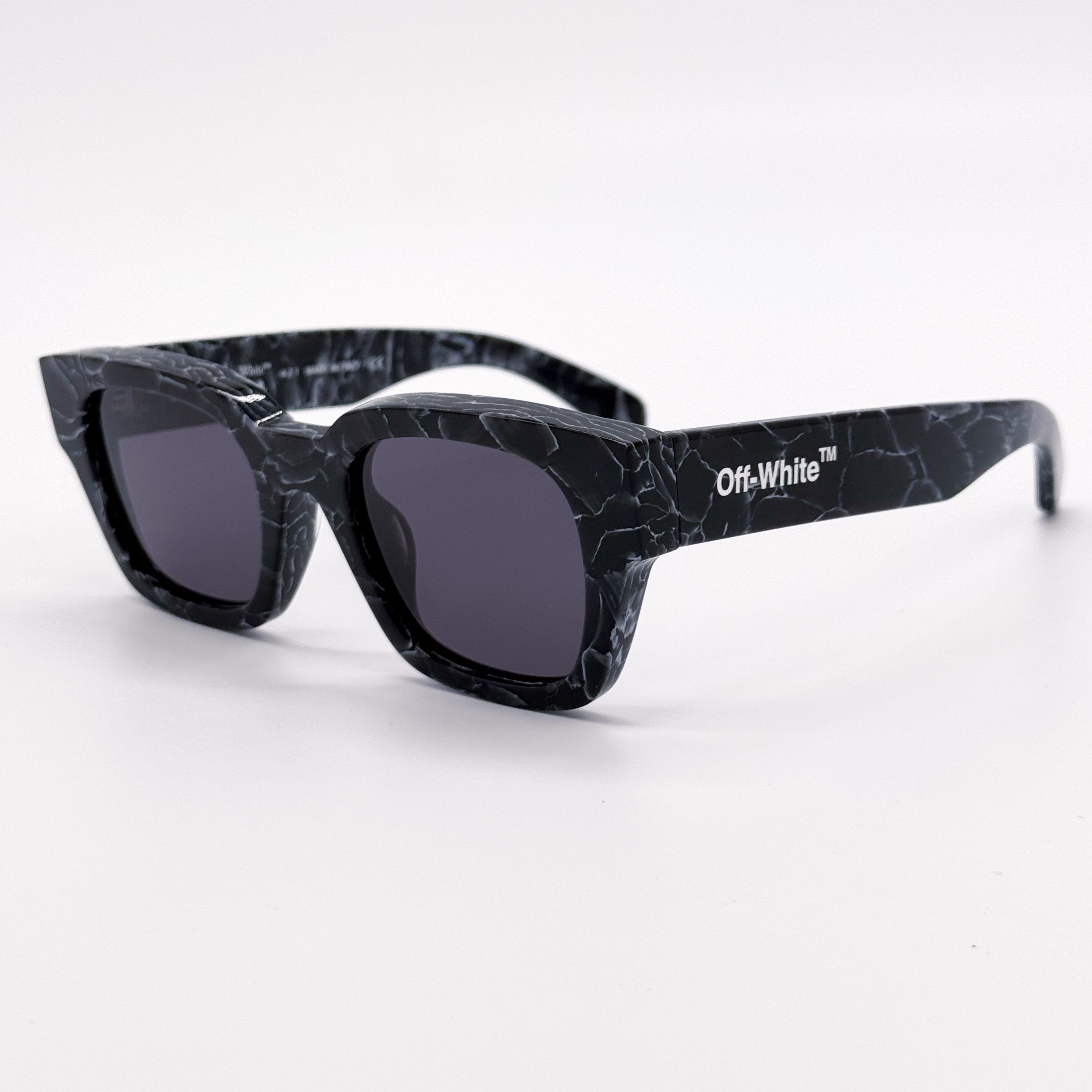 Off-White NEW OFF-WHITE ZURICH 107 BLACK MARBLE UNISEX SUNGLASSES Size ONE SIZE - 5 Thumbnail