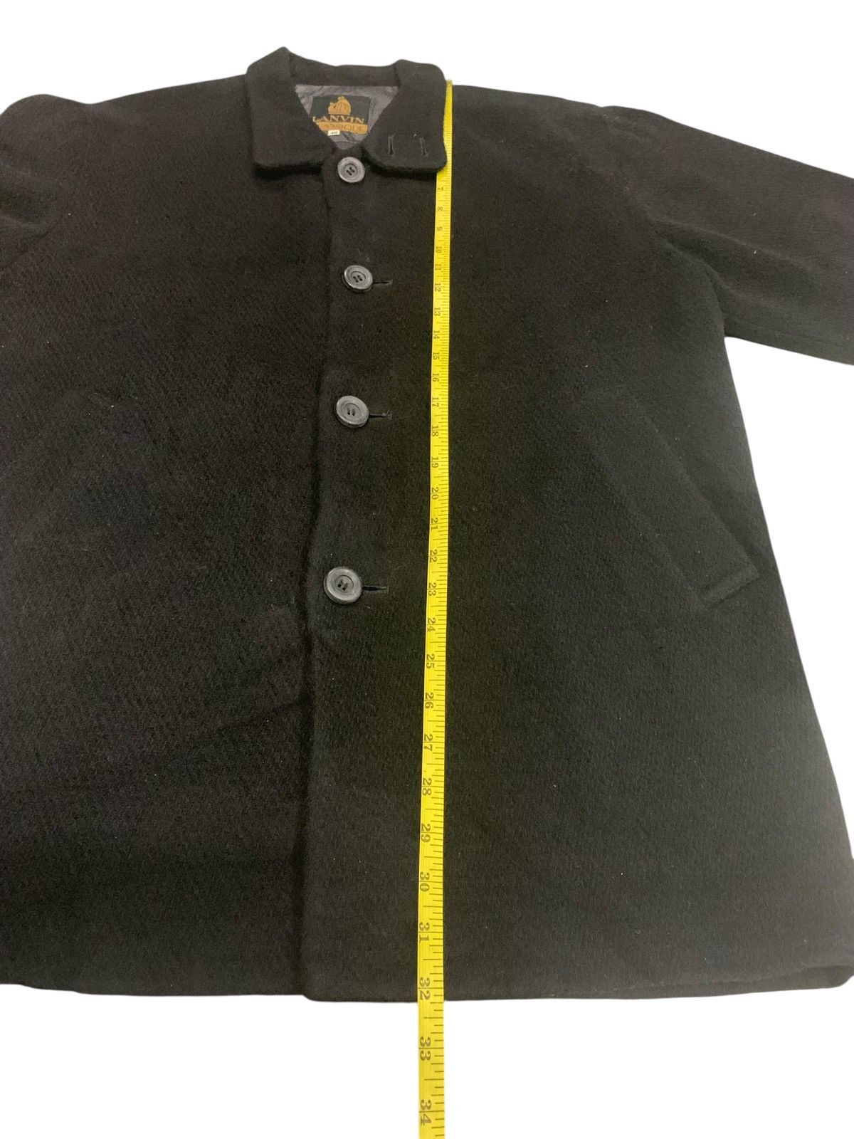 Lanvin × Vintage Rare Vintage Lanvin Wool Long Jacket Button Down Size US L / EU 52-54 / 3 - 10 Thumbnail