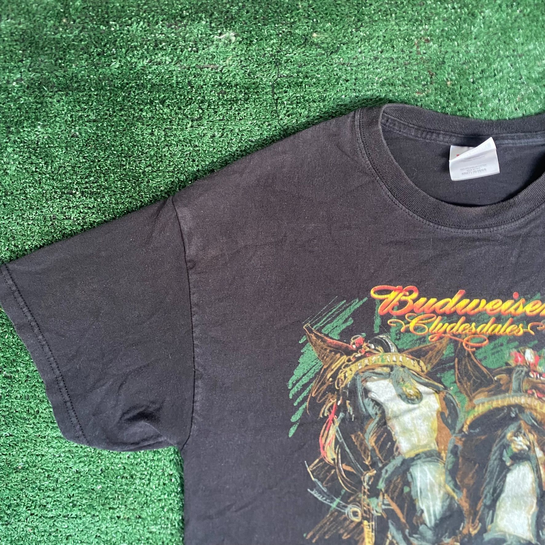Budweiser Vintage Y2K Budweiser Clydesdales Shirt Beer Horse Logo Tee Size US L / EU 52-54 / 3 - 2 Thumbnail