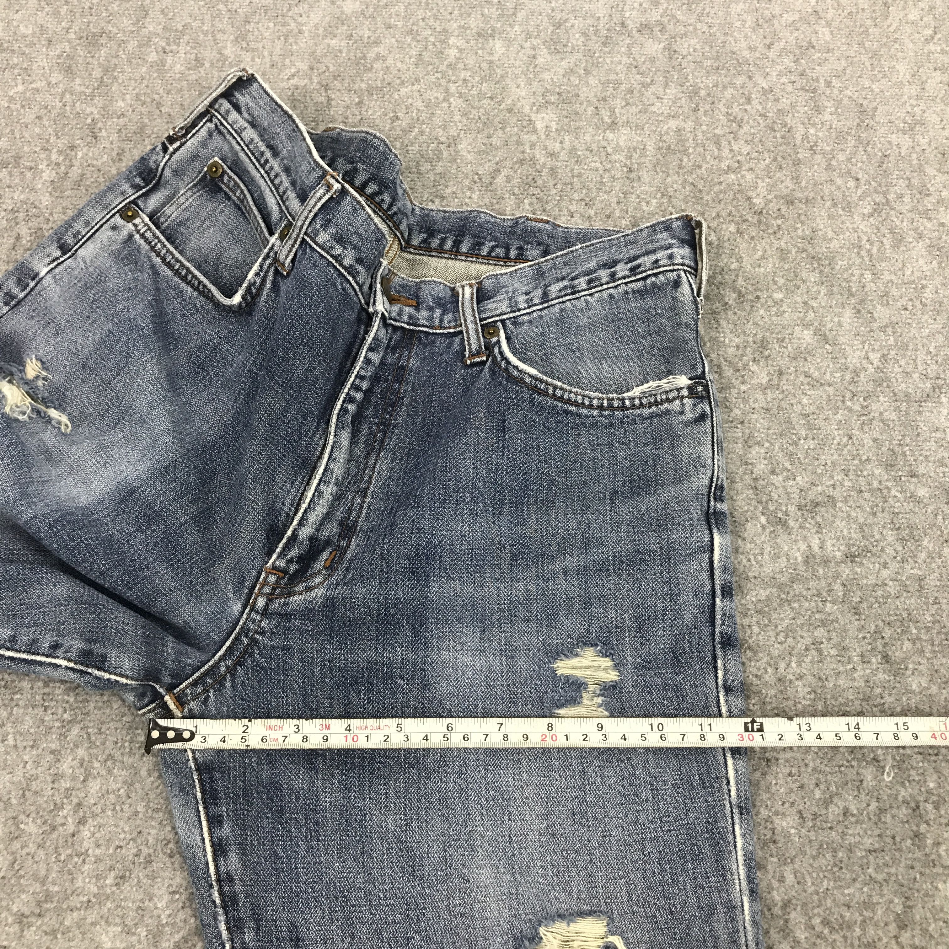 Japanese Brand × Wrangler FLARE WRANGLER DENIM BOOTCUT DISTRESSED JENAS PANTS Size US 33 - 11 Thumbnail
