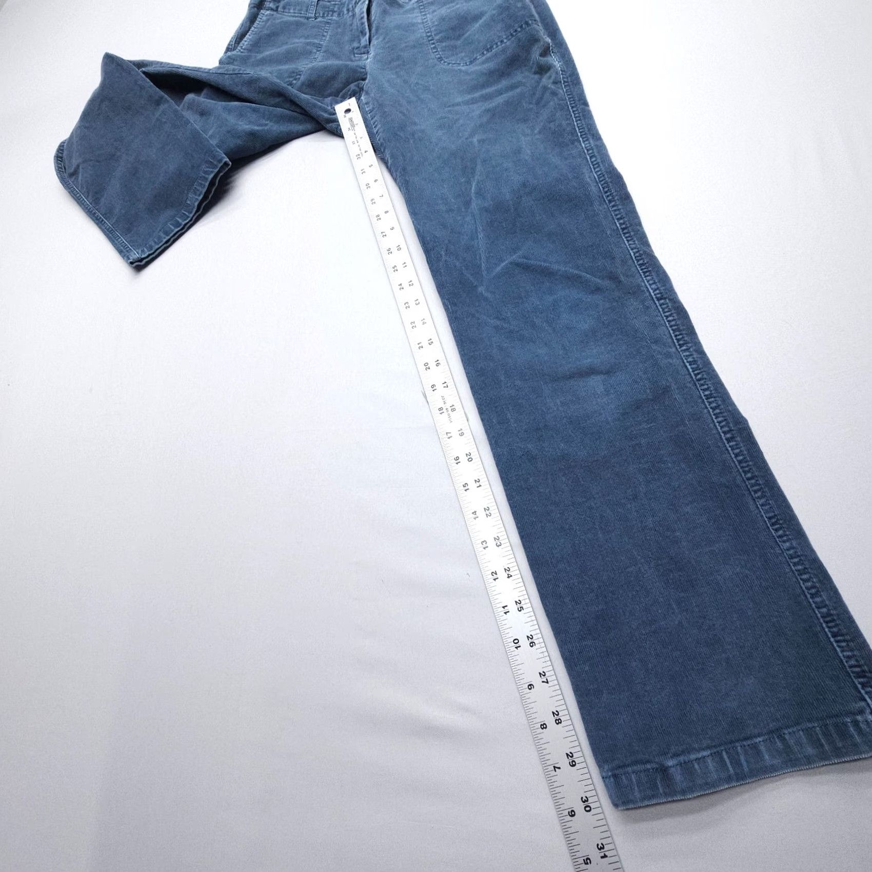 J. Jill J. Jill Chino Pants Womens 30 x 30 Blue Mid Rise Stretch Casual Regular Cotton Blend Straight Front Size 30" / US 8 / IT 44 - 5 Thumbnail