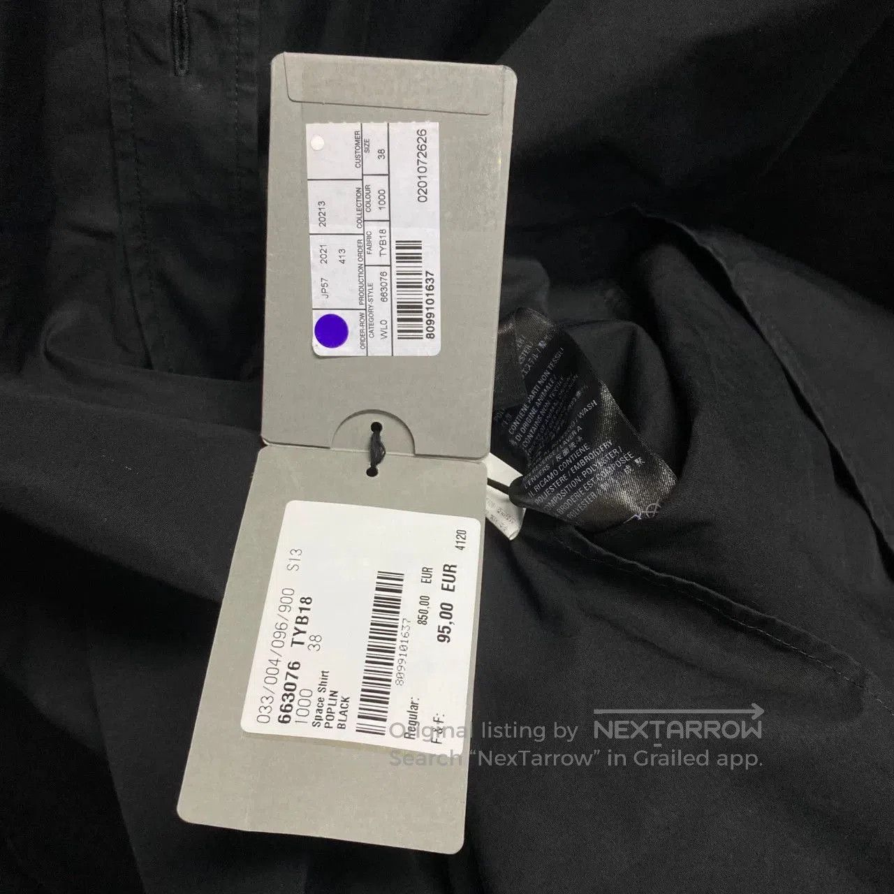 Balenciaga Balenciaga Black NASA Embroidery Long Sleeve Shirt. Size US M / EU 48-50 / 2 - 7 Thumbnail