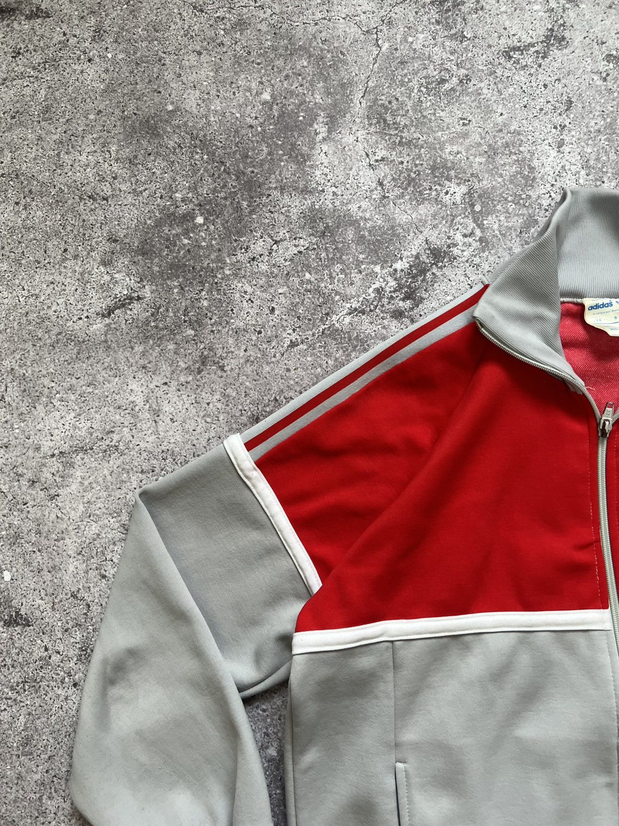 Adidas × Vintage Vintage 80s 90s Adidas Track Jacket Gray Red Small Men's Size US S / EU 44-46 / 1 - 5 Thumbnail
