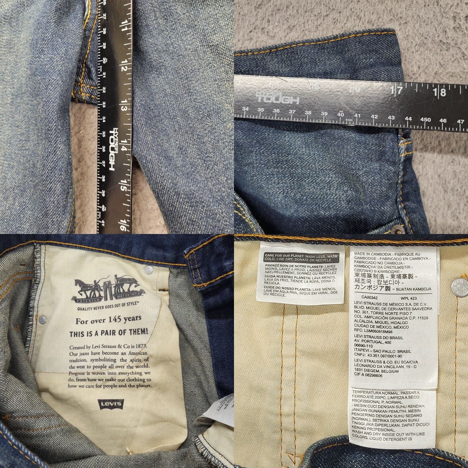 Levi's Levi’s 569 Shorts Mens 33 Denim Blue Loose Straight Leg Hiking Fishing Bermuda Casual Outdoor 90s Mens Size US 33 - 8 Thumbnail