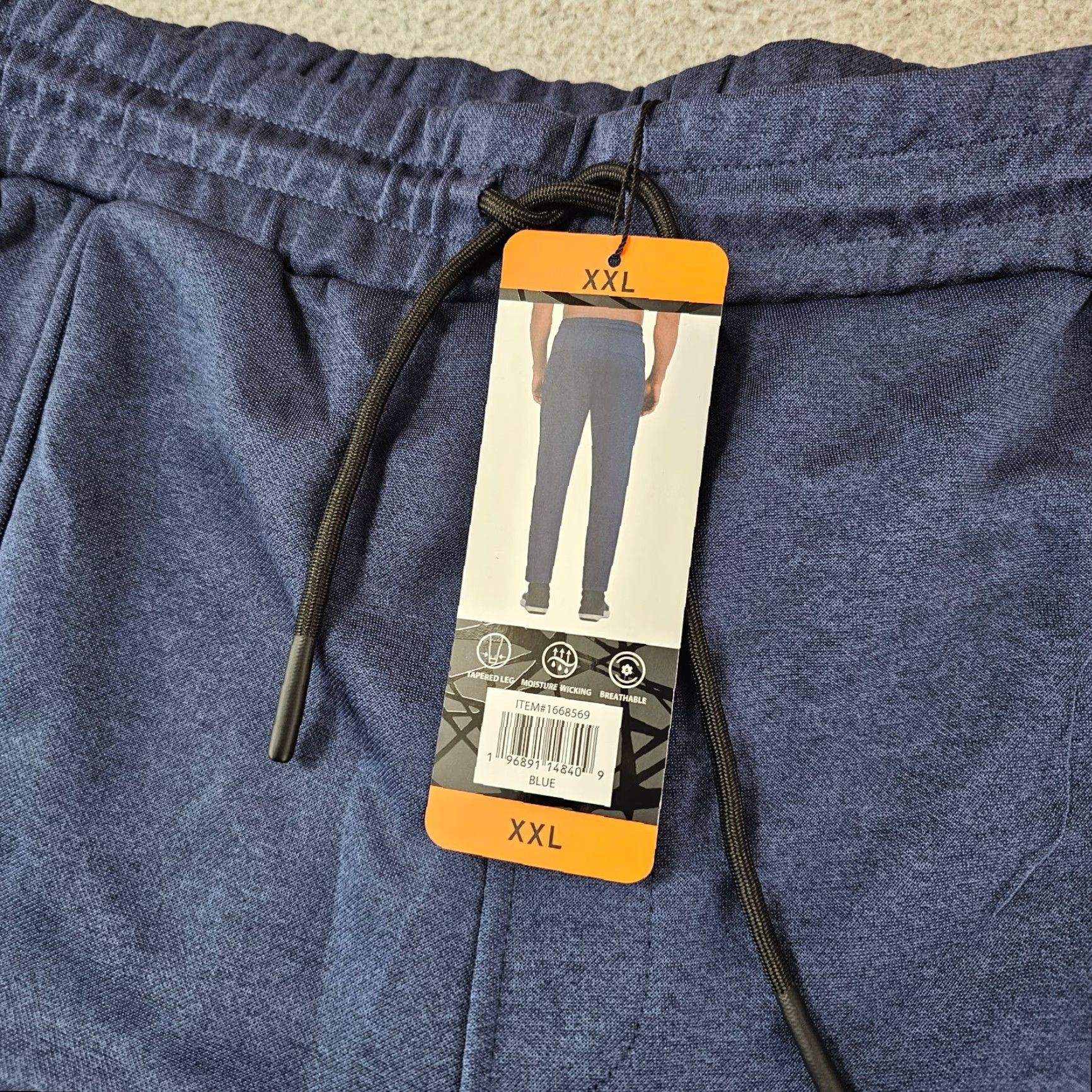 Spyder Spyder Active Men’s XXL Jogger Pant Blue Moisture Wicking Breathable Tapered Leg Size US 39 - 3 Thumbnail