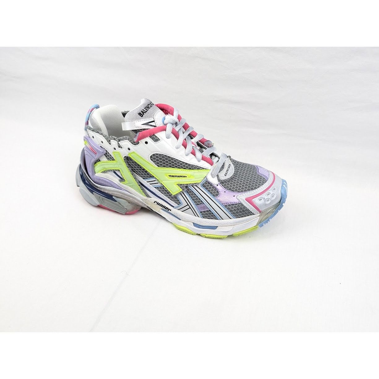 Balenciaga o1rshd1 Fluo Upper/ Mesh Runners in Multicolor Size US 11 / EU 44 - 2 Thumbnail