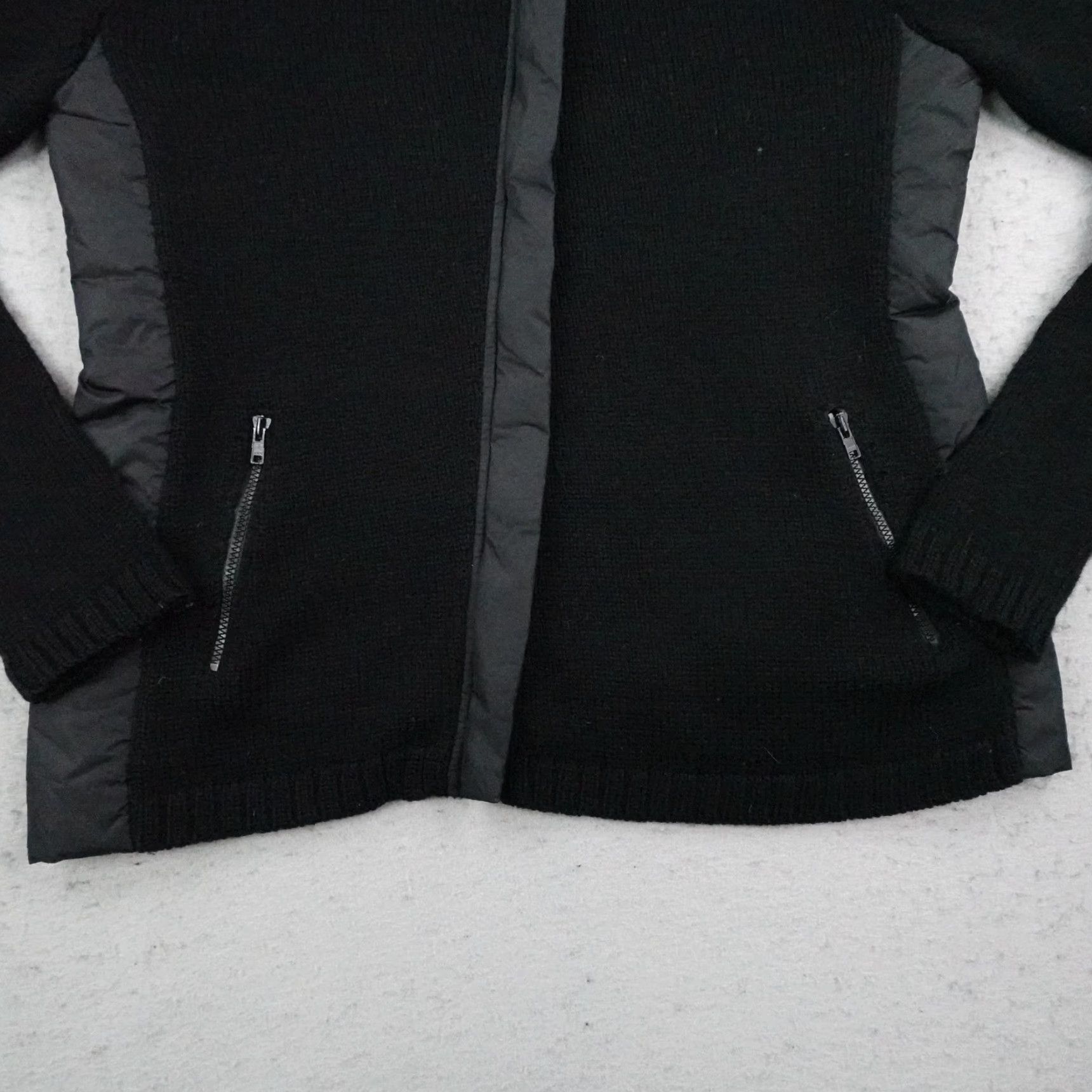 Eileen Fisher Eileen Fisher Jacket Womens Small Black Merino Wool Knit Quilted Hybrid Sweater Size S / US 4 / IT 40 - 4 Thumbnail