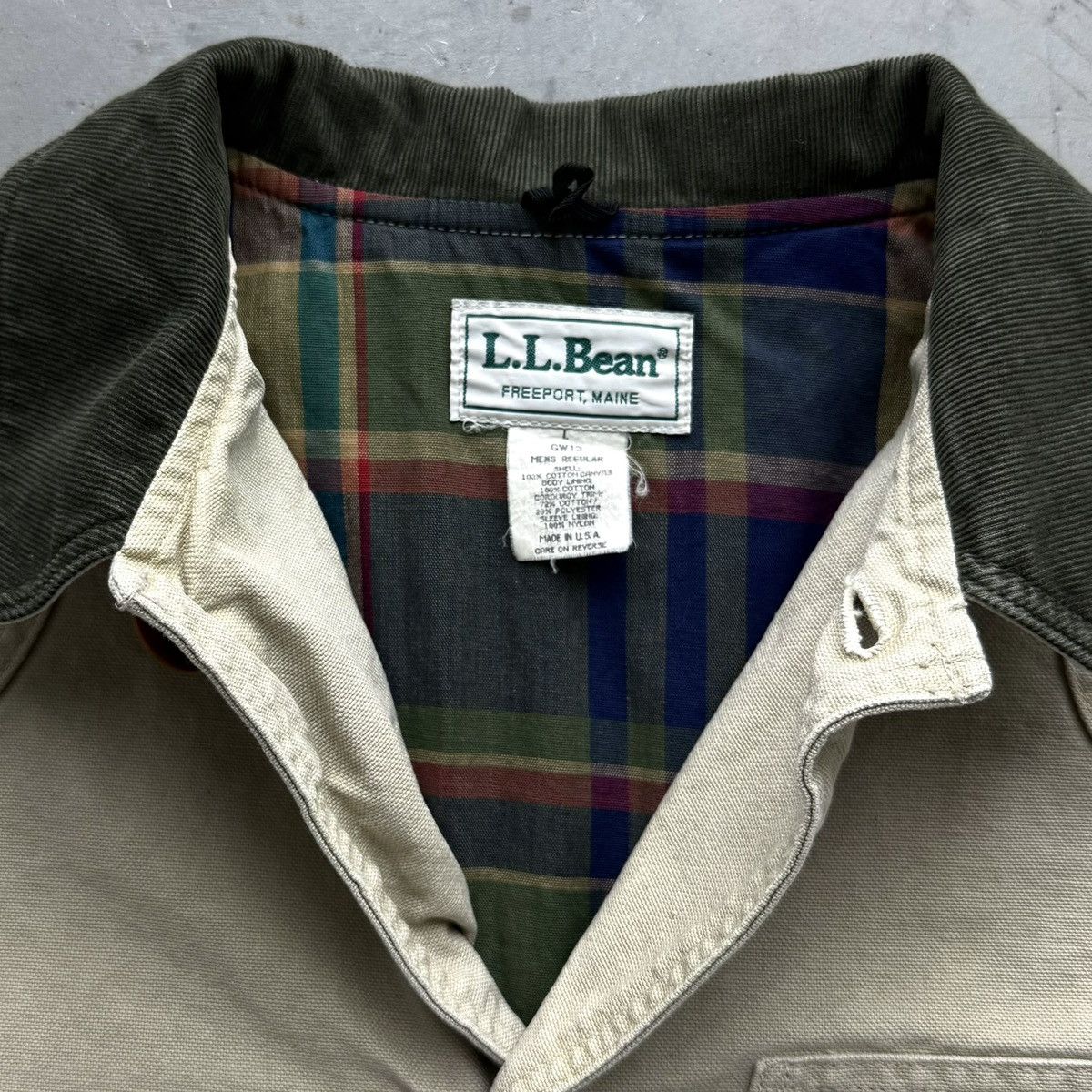 L.L. Bean VINTAGE 90s LL BEAN BARN CHORE COAT BIEGE LARGE CANVAS USA Size US L / EU 52-54 / 3 - 3 Thumbnail