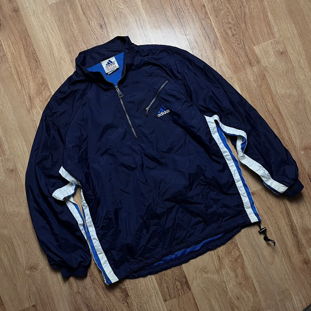 Adidas Vintage Adidas Windbreaker 1/4 Zip Size US M / EU 48-50 / 2 - 2 Thumbnail