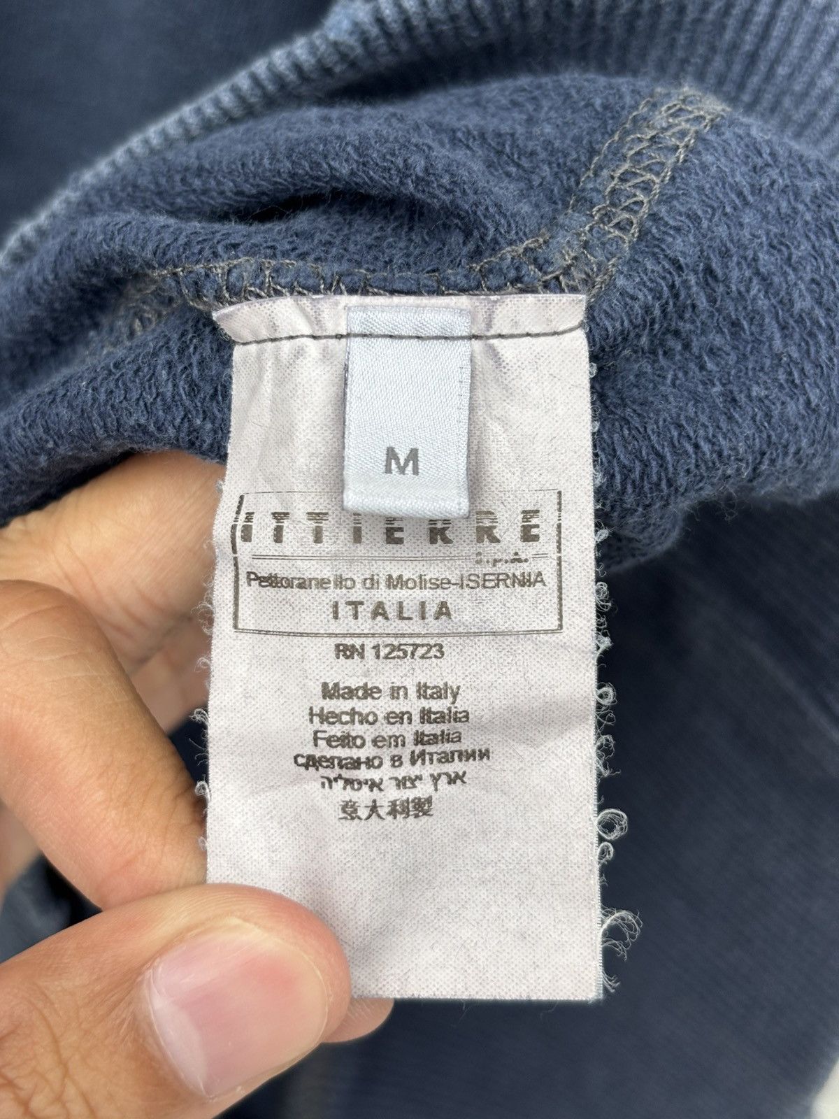 Balmain Post Decarnin Indigo Dyed Sweater Size US M / EU 48-50 / 2 - 8 Thumbnail