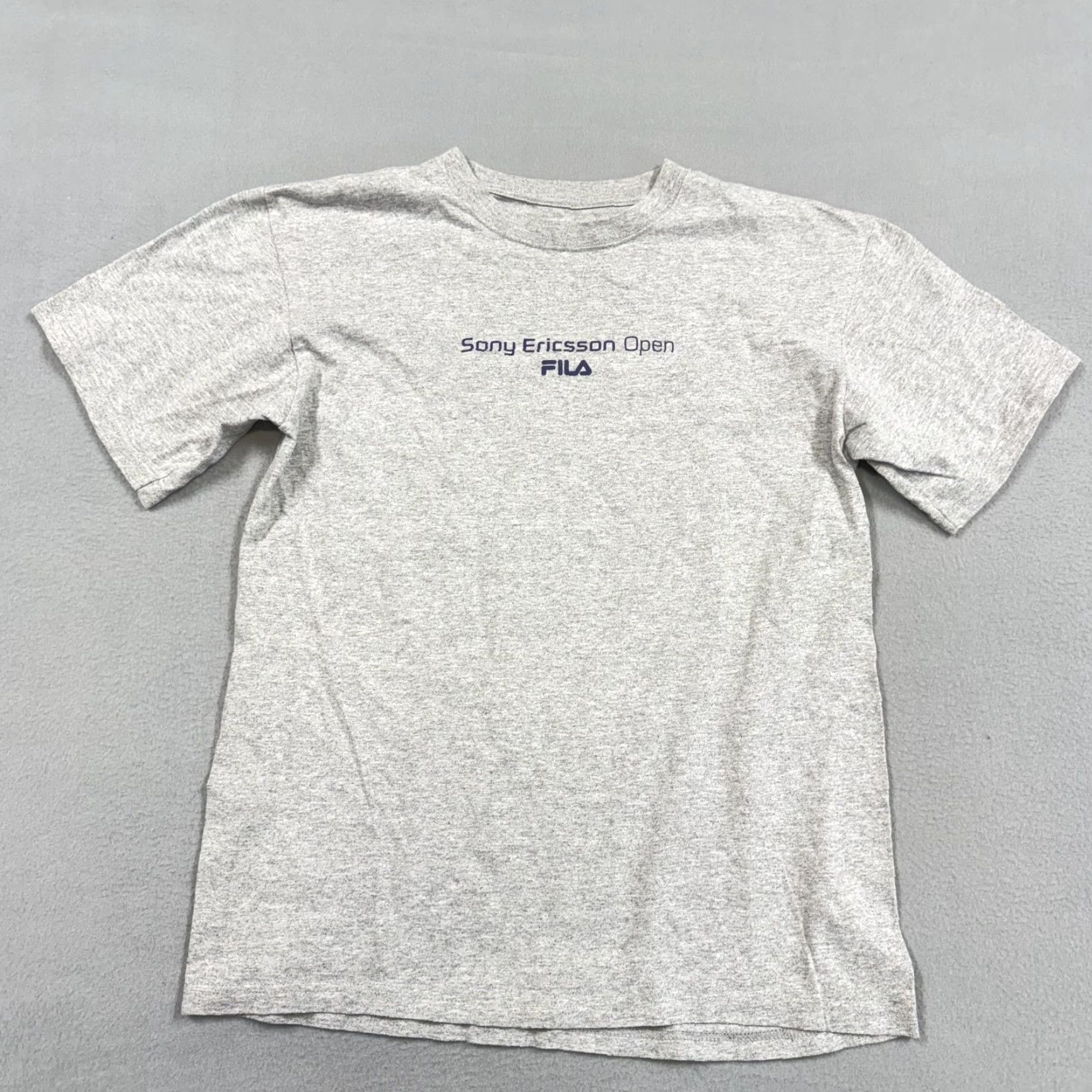 Fila FILA Shirt Mens Medium Gray Sony Ericsson Open 2009 Tennis Graphic Tee Event Size US M / EU 48-50 / 2 - 3 Thumbnail