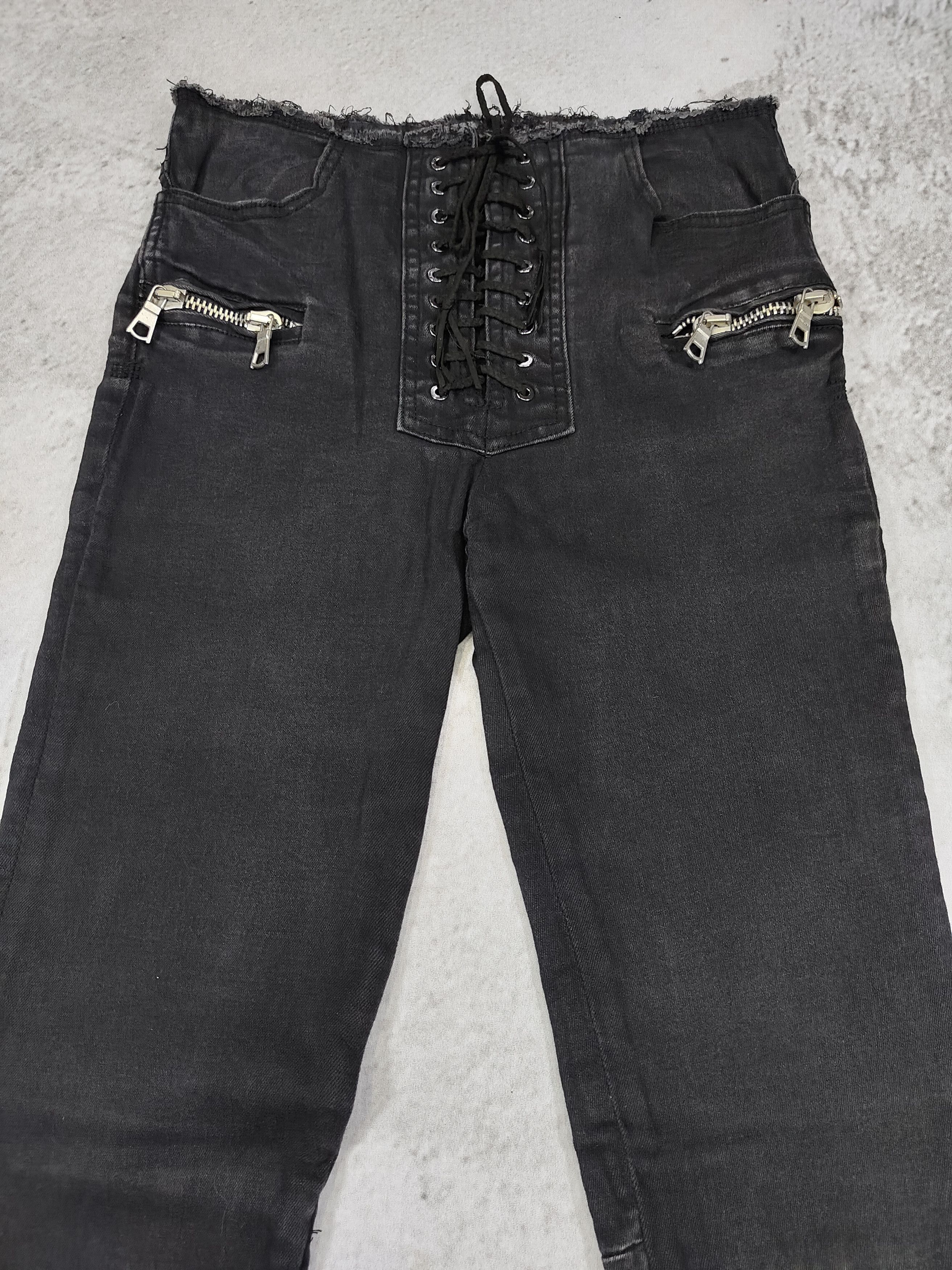 Ben Taverniti Unravel Project Unravel Project- Gothic Glam Rock Lace Up Skinny Jeans Size 28" / US 6 / IT 42 - 2 Thumbnail