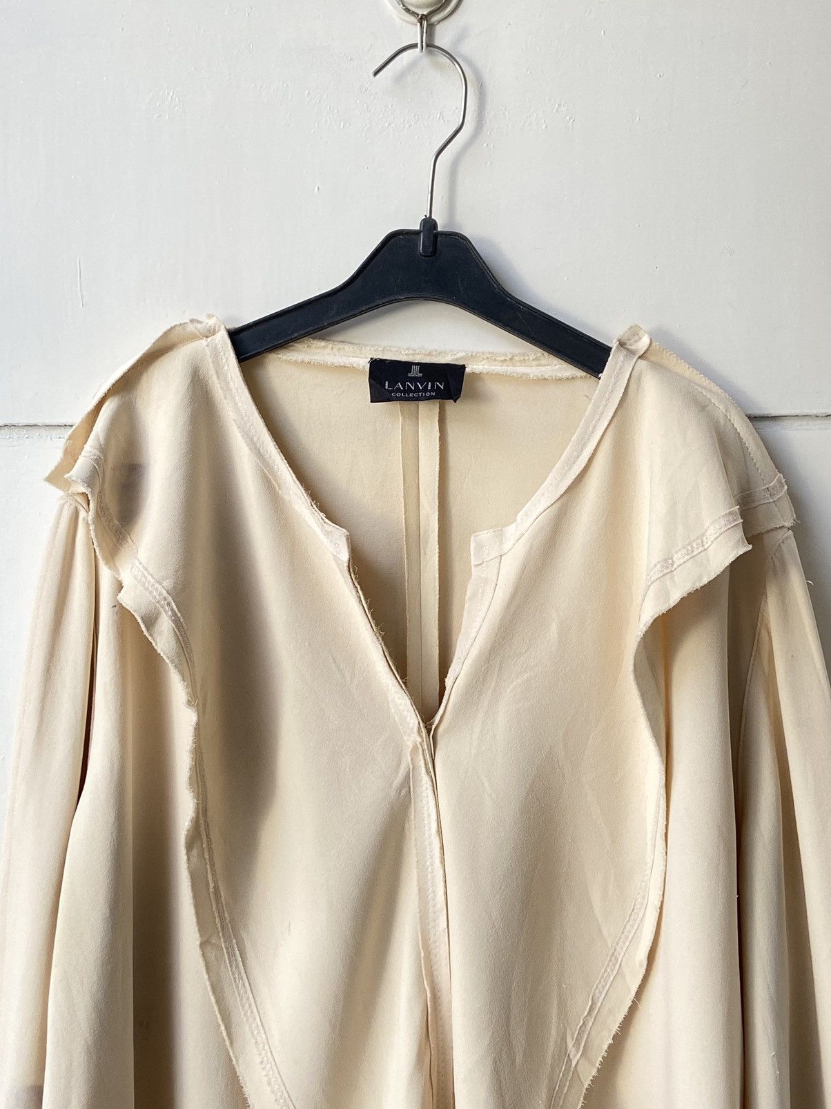 Lanvin LANVIN Collection Cream Blouse Size L / US 10 / IT 46 - 3 Thumbnail