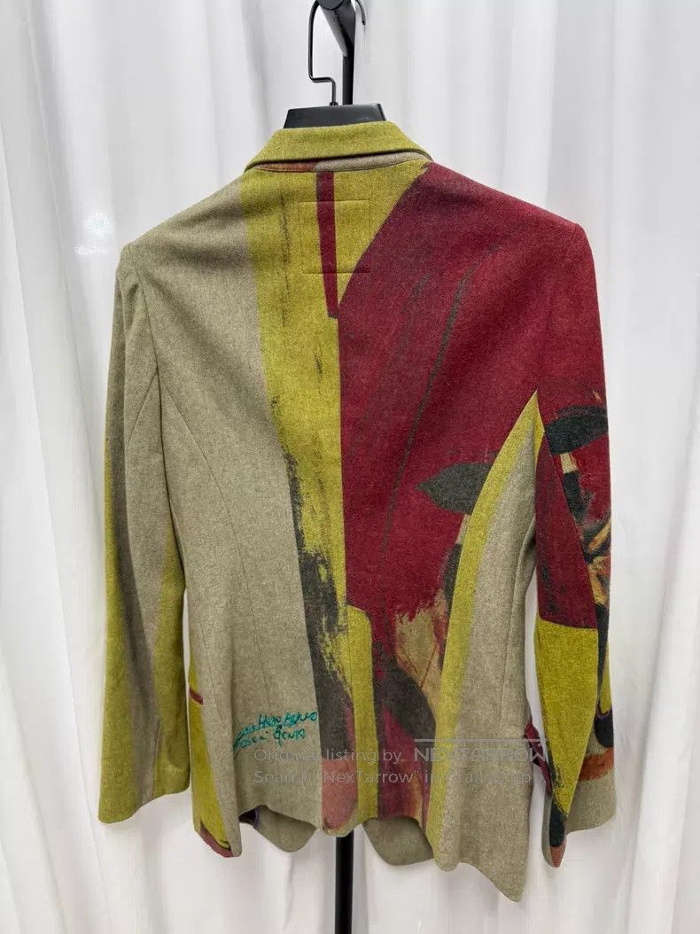 Yohji Yamamoto Yohji Yamamoto size 4 Oil painting waist wool blazer Size 38R - 6 Thumbnail