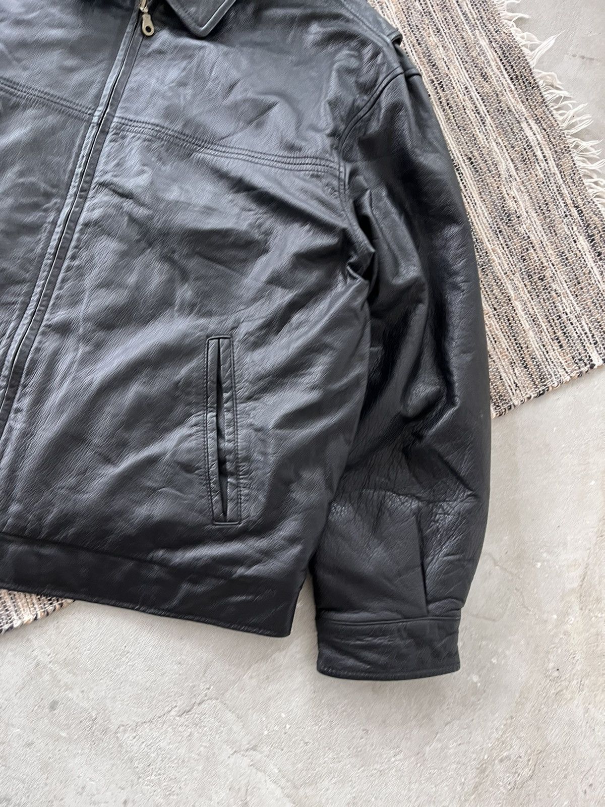 Genuine Leather Vintage Avantgarde Black Leather Coach Bomber Jacket Y2K Size US XXL / EU 58 / 5 - 7 Thumbnail