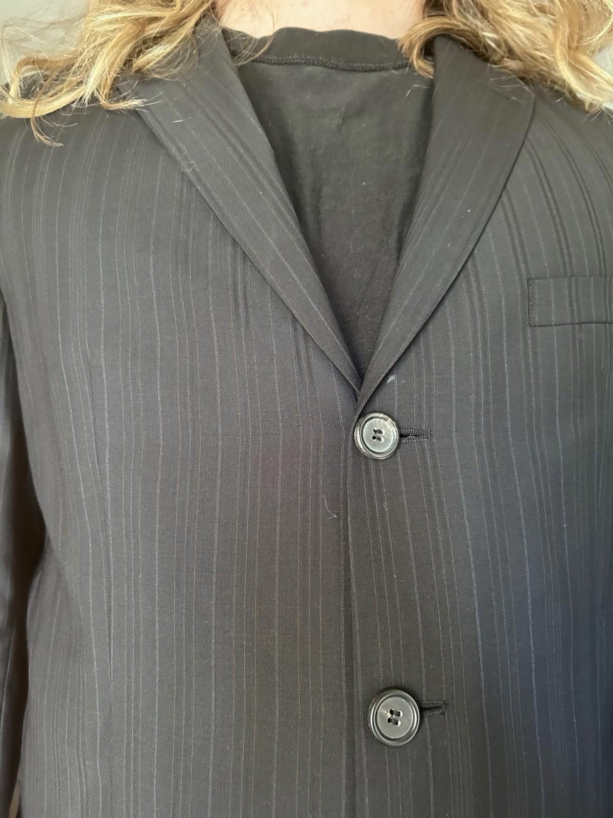 Hugo Boss HUGO Boss ALBO/HAGO Black stripe Wool Suit Jacket blazer 40R Size 40R - 10 Thumbnail