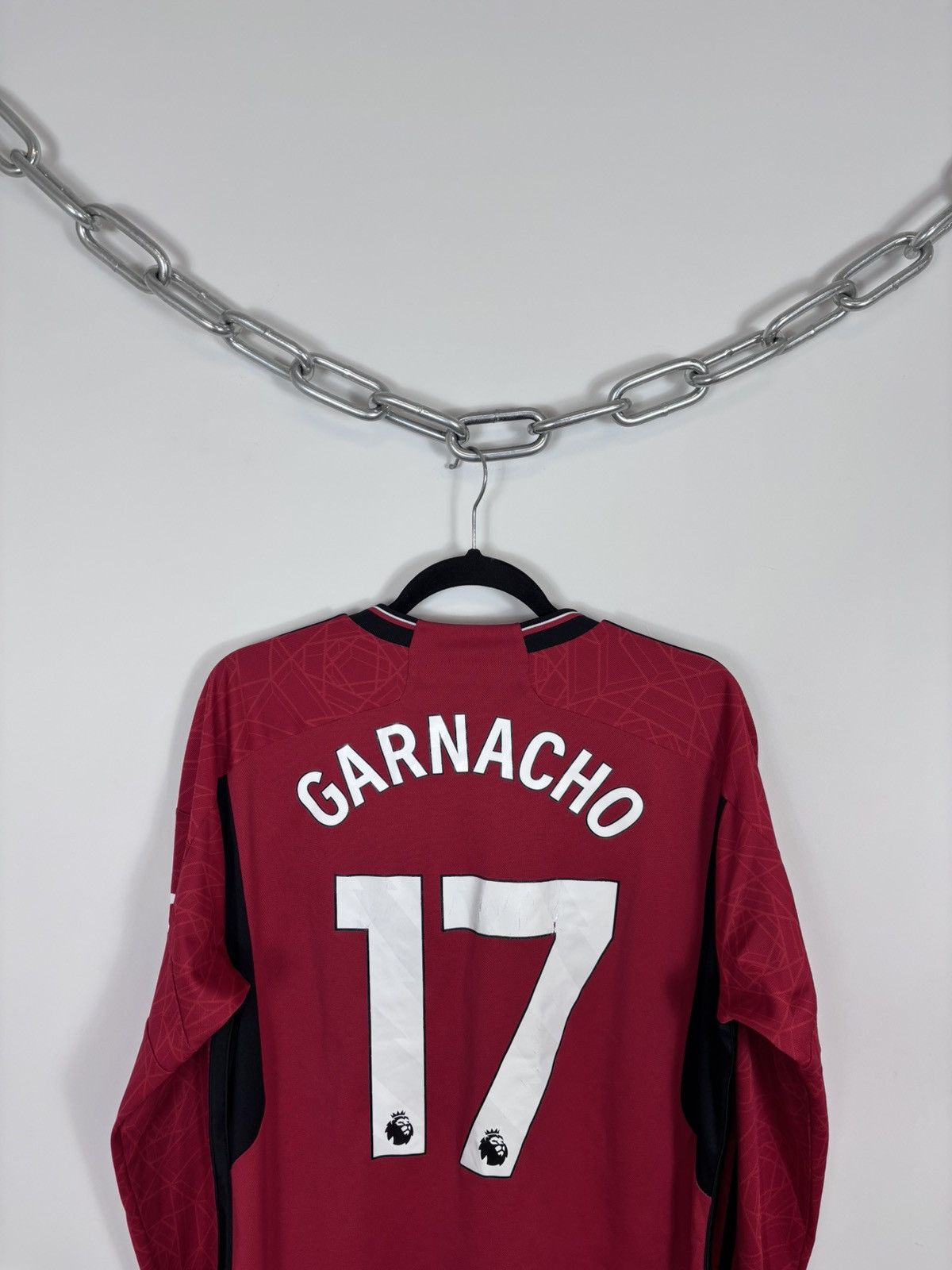 Adidas Adidas Manchester United 2023/24 Garnacho Long Sleeve Jersey Size US L / EU 52-54 / 3 - 3 Thumbnail
