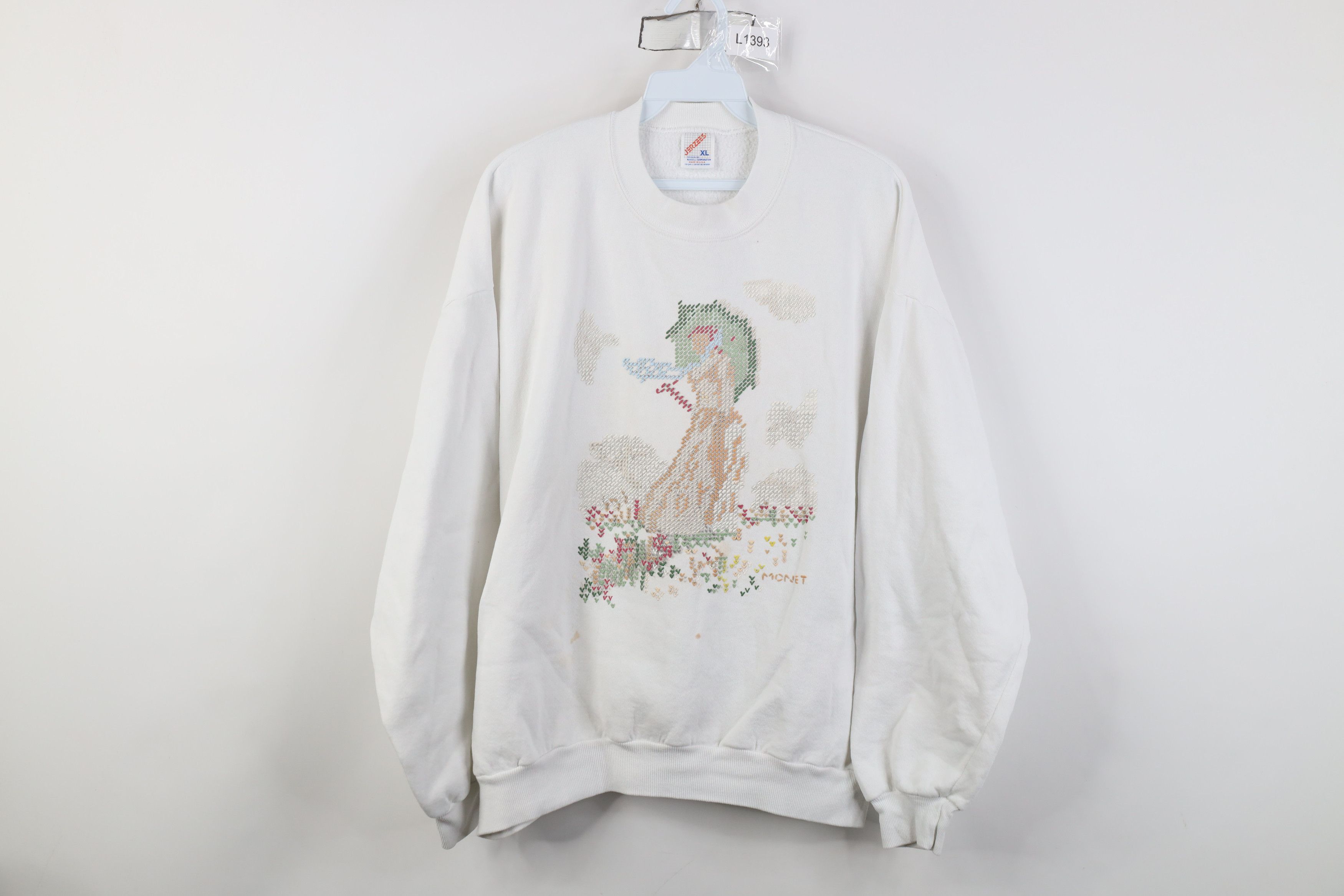 Vintage Vintage 90s Streetwear Claude Monet Art Sweatshirt USA Size XL / US 12-14 / IT 48-50 - 1 Thumbnail
