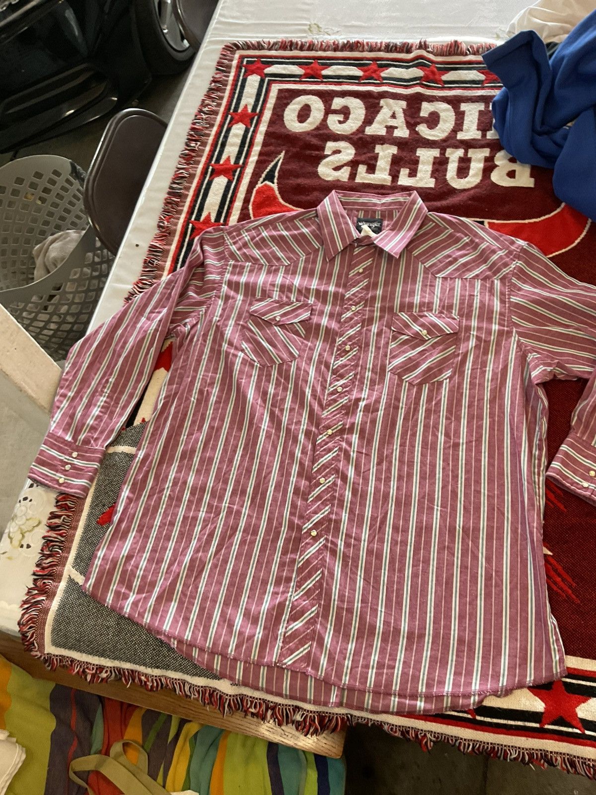 Wrangler Vintage Wrangler cowboy button-down shirt faded tag XL tall Size US XXL / EU 58 / 5 - 1 Thumbnail
