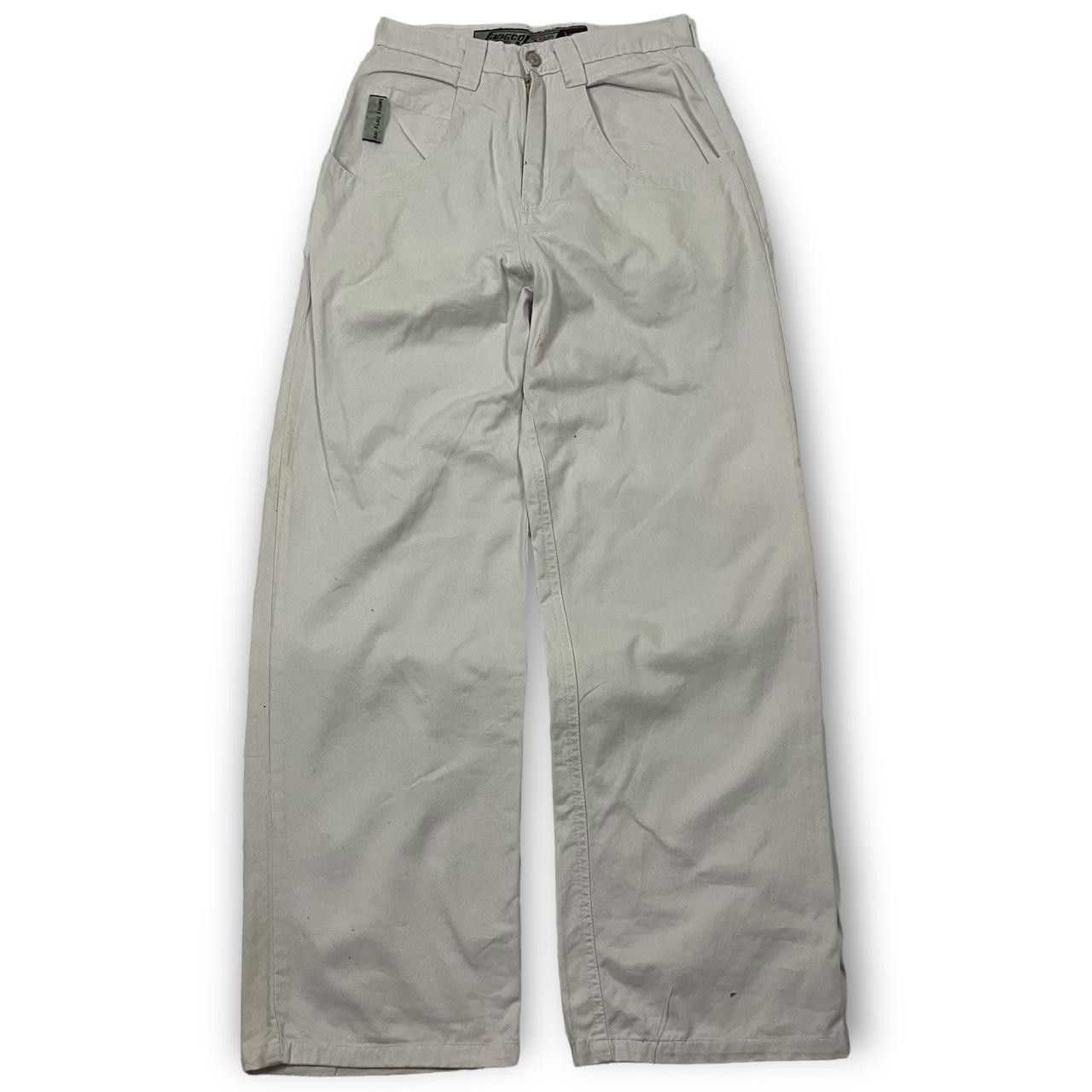 JNCO JNCO Men's Cream and White Jeans Size US 28 / EU 44 - 3 Thumbnail
