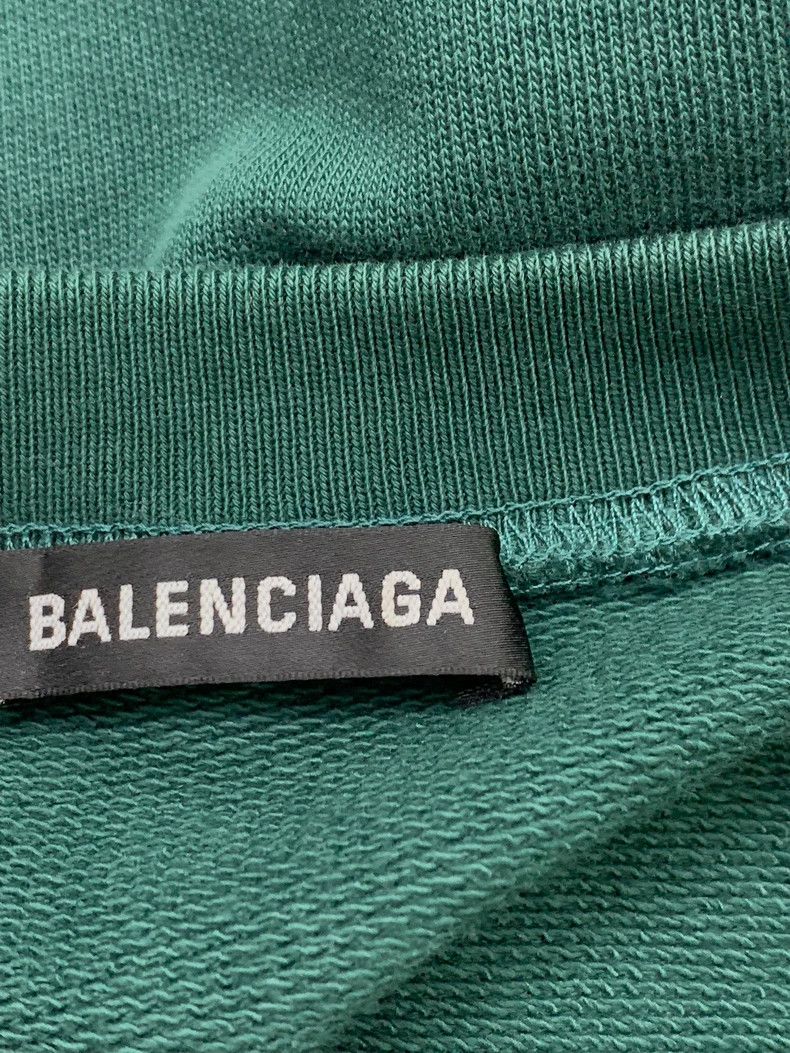 Balenciaga Balenciaga Green Big Logo Round Neck Sweatshirt Size US S / EU 44-46 / 1 - 4 Thumbnail