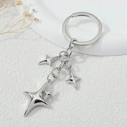 Other 4 Point Star Keychain Size ONE SIZE - 4 Thumbnail