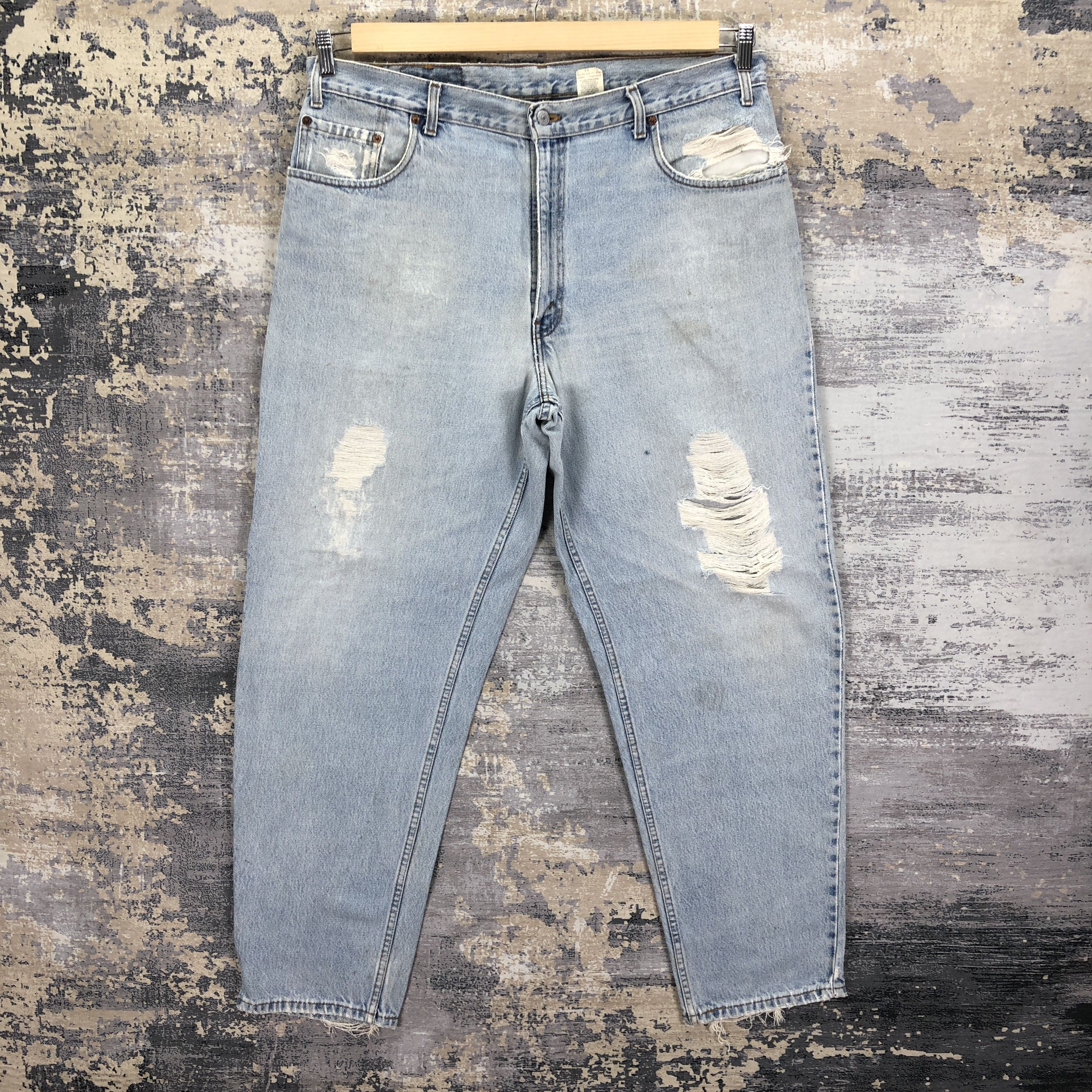 Vintage Levis 560 Light Wash Jeans Distressed Levi's Denim