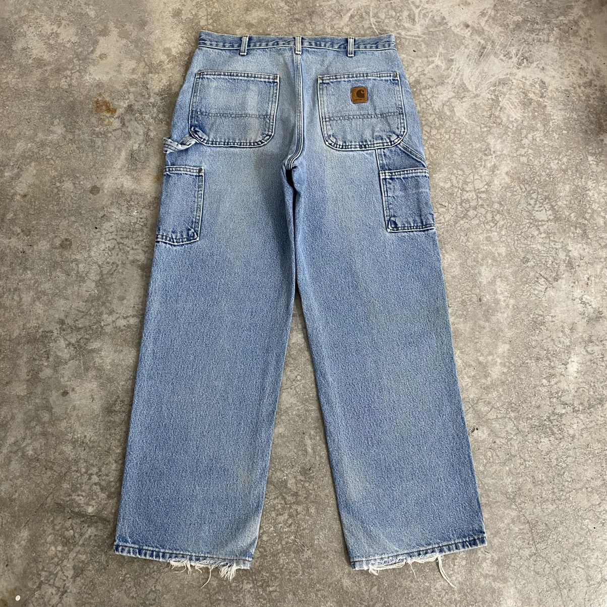 Carhartt Vintage Carhartt Faded Blue Carpenter Work Denim Jeans Size US 32 / EU 48 - 14 Thumbnail