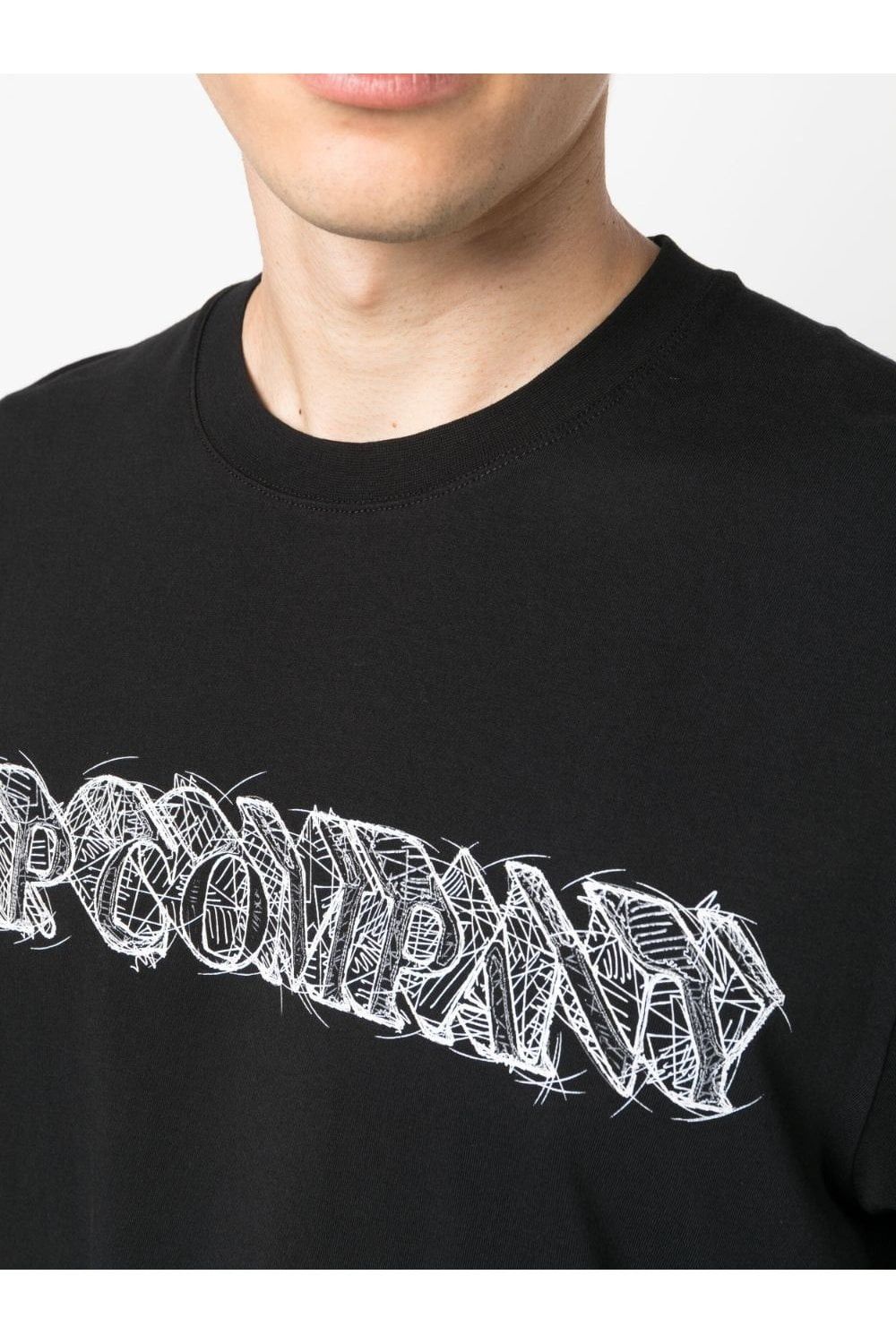 C.P. Company o1y1224 Logo Crewneck T-Shirt in Black Size US XS / EU 42 / 0 - 5 Thumbnail