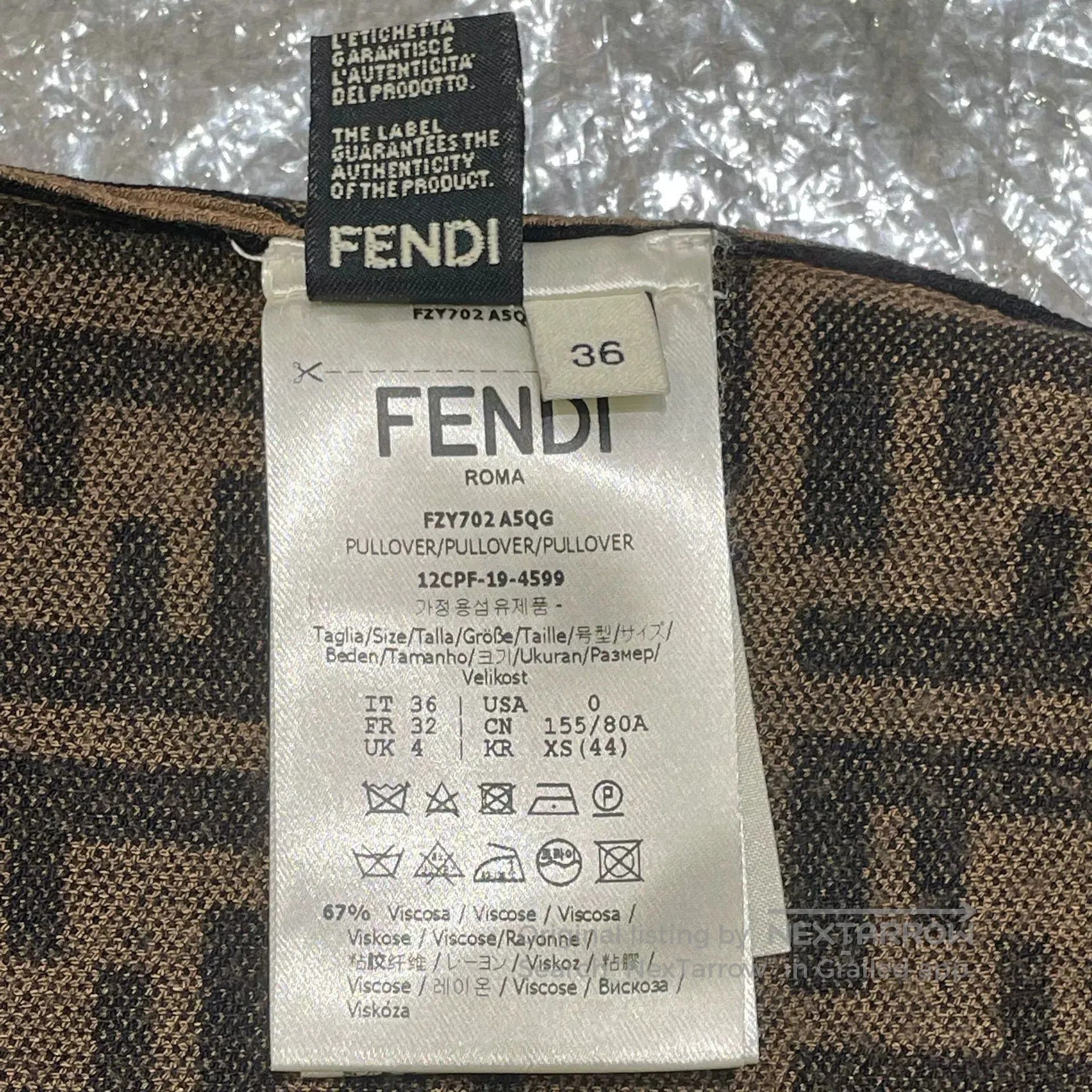 Fendi Fendi Monogram Knitted Short. Size XS / US 0-2 / IT 36-38 - 6 Thumbnail