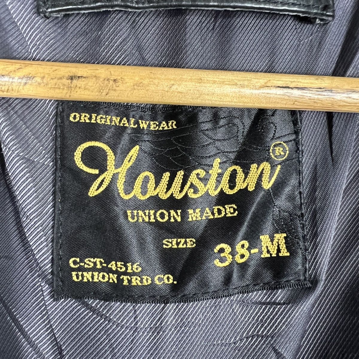 Japanese Brand Vintage Houston PigSkin Leather Trucker Jacket Union Made Size US M / EU 48-50 / 2 - 9 Thumbnail