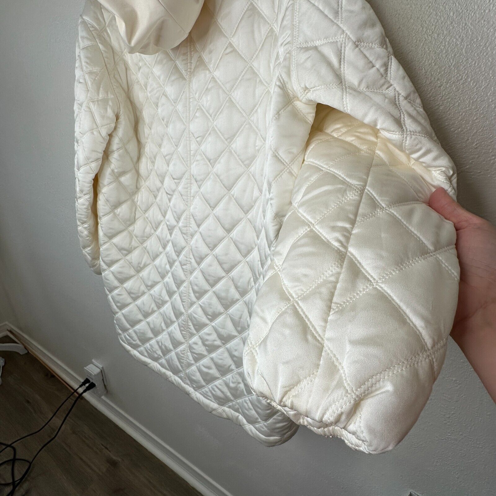Jil Sander Jil Sander Cream Goldfish Long Quilted Zip Hooded Jacket 36 Size M / US 6-8 / IT 42-44 - 9 Thumbnail